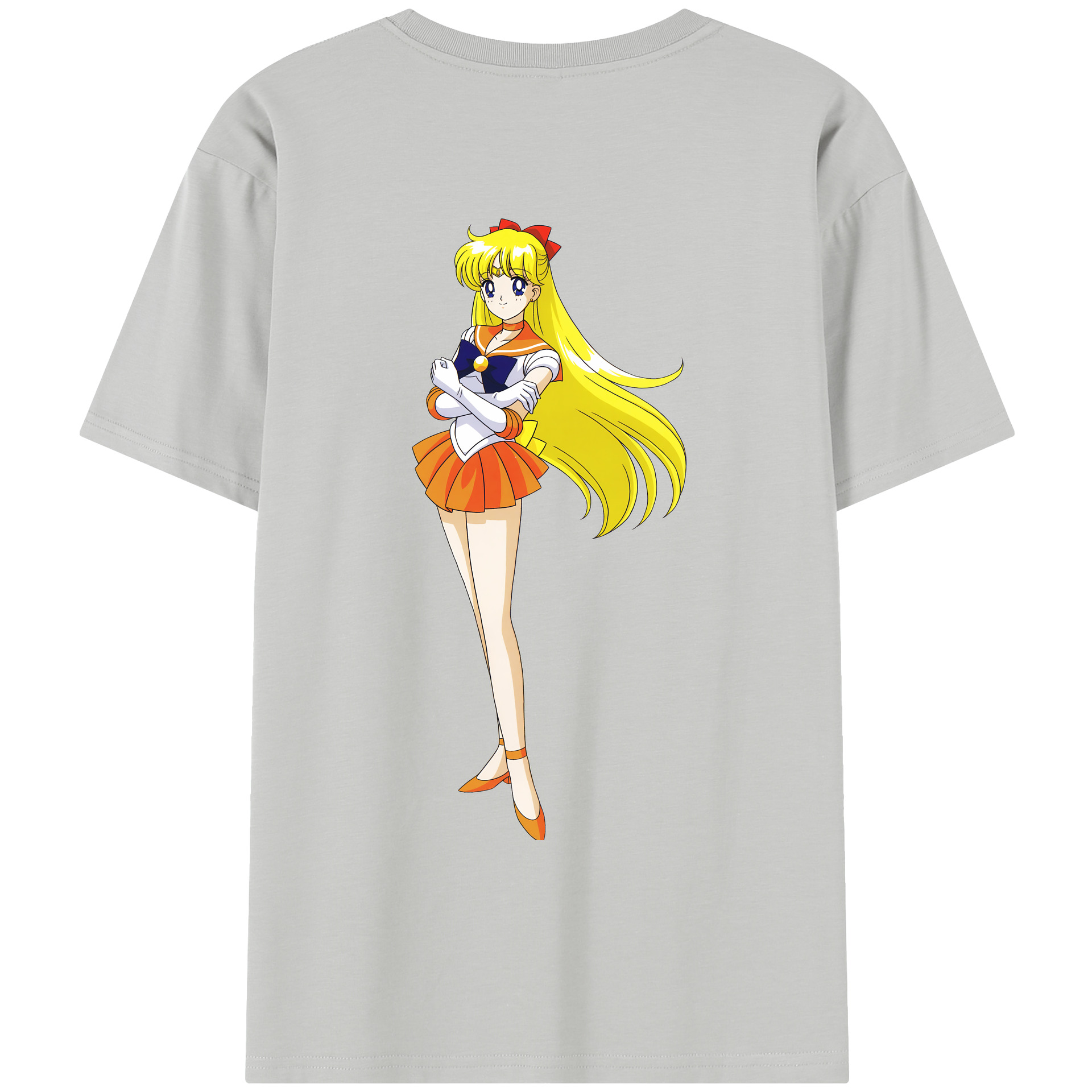 （画像用） 美少女戦士セーラームーン 愛野 美奈子 あいの みなこ Sailor Moon Aino Minako レディース半袖Tシャツ(バックプリント)