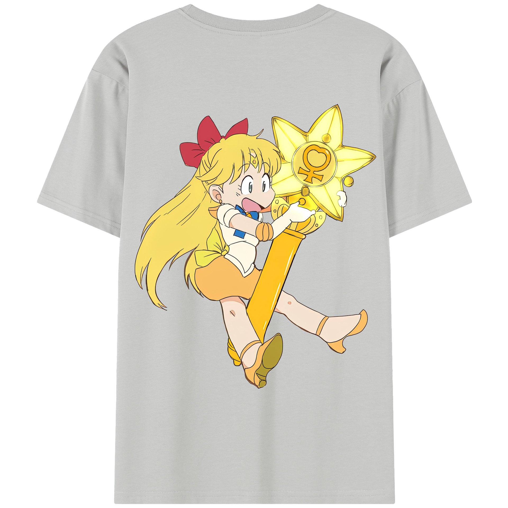 （画像用） 美少女戦士セーラームーン 愛野 美奈子 あいの みなこ Sailor Moon Aino Minako レディース半袖Tシャツ(バックプリント)