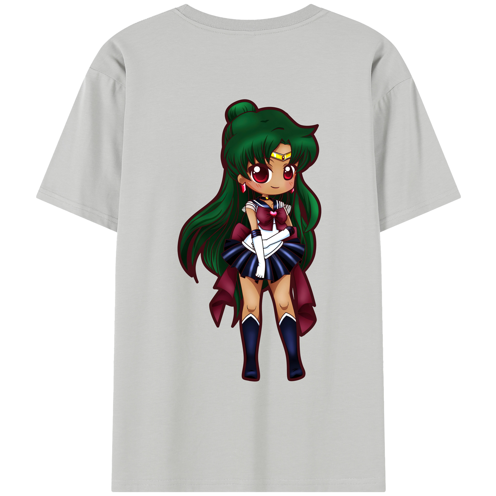 （画像用） 美少女戦士セーラームーン 冥王せつな Sailor Moon Meiou Setsuna レディース半袖Tシャツ(バックプリント)