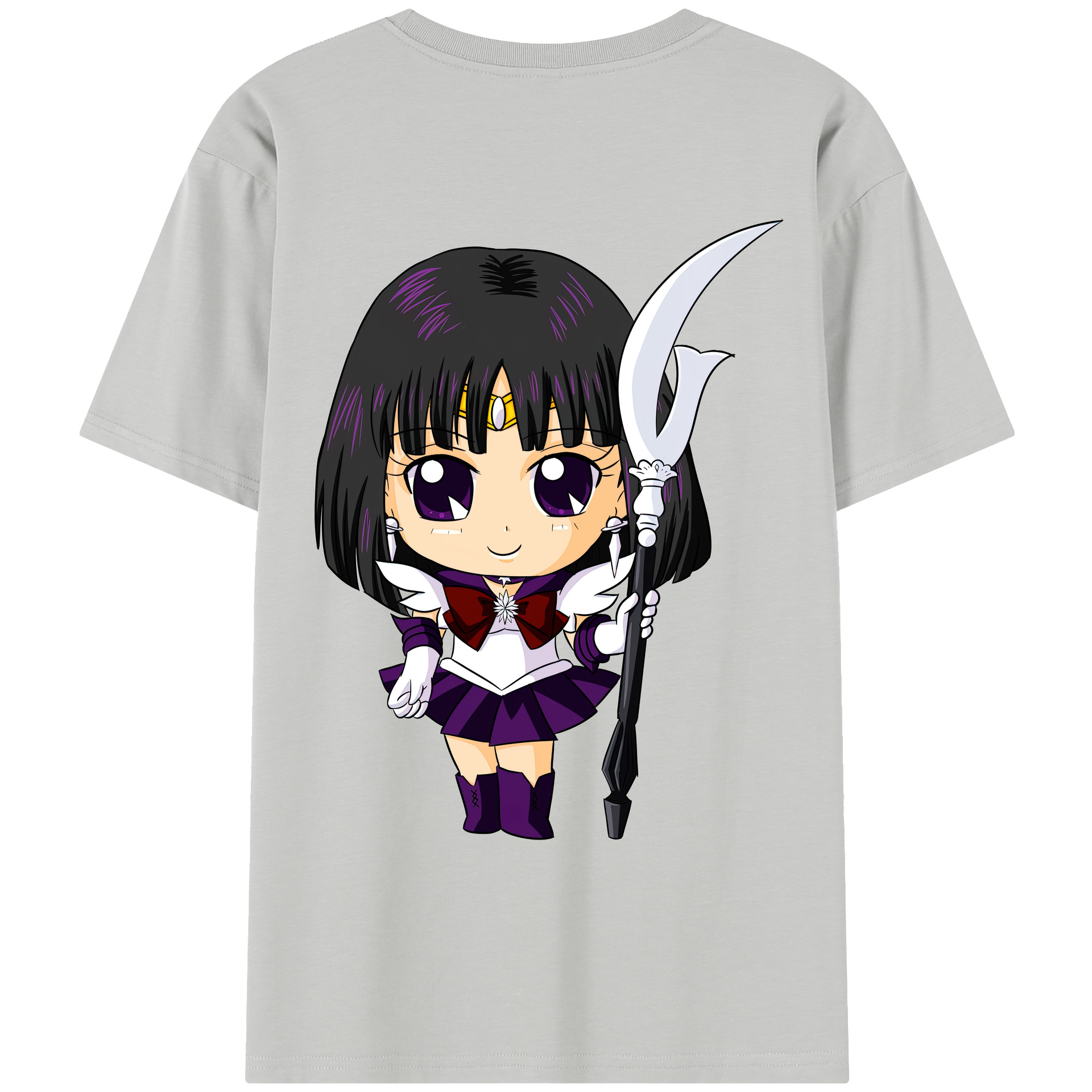 （画像用） 美少女戦士セーラームーン 土萠ほたる Sailor Moon Tomoe Hotaru （セーラーサターン；Sailor Saturn） レディース半袖Tシャツ(バックプリント)