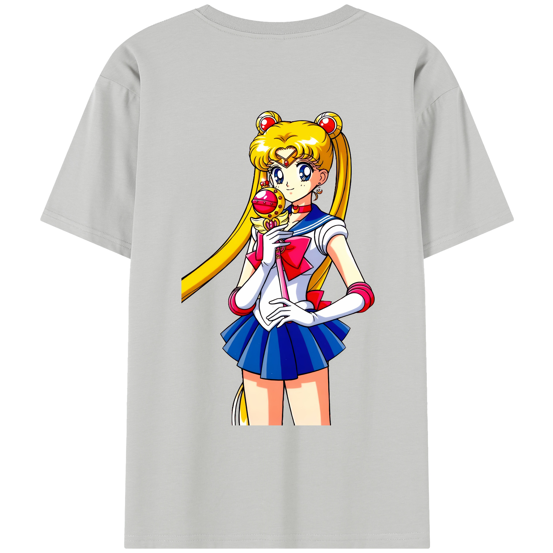 （画像用） 美少女戦士セーラームーン 月野 うさぎ つきの うさぎ Sailor Moon Tsukino Usagi レディース半袖Tシャツ(バックプリント)