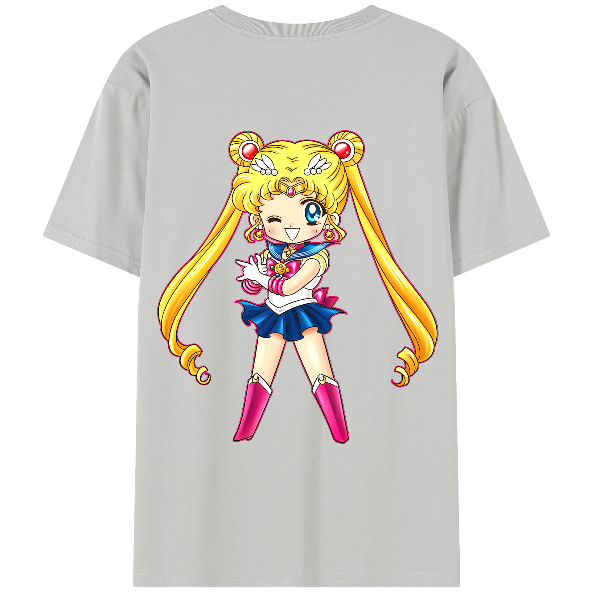 （画像用） 美少女戦士セーラームーン 月野 うさぎ つきの うさぎ Sailor Moon Tsukino Usagi レディース半袖Tシャツ(バックプリント)