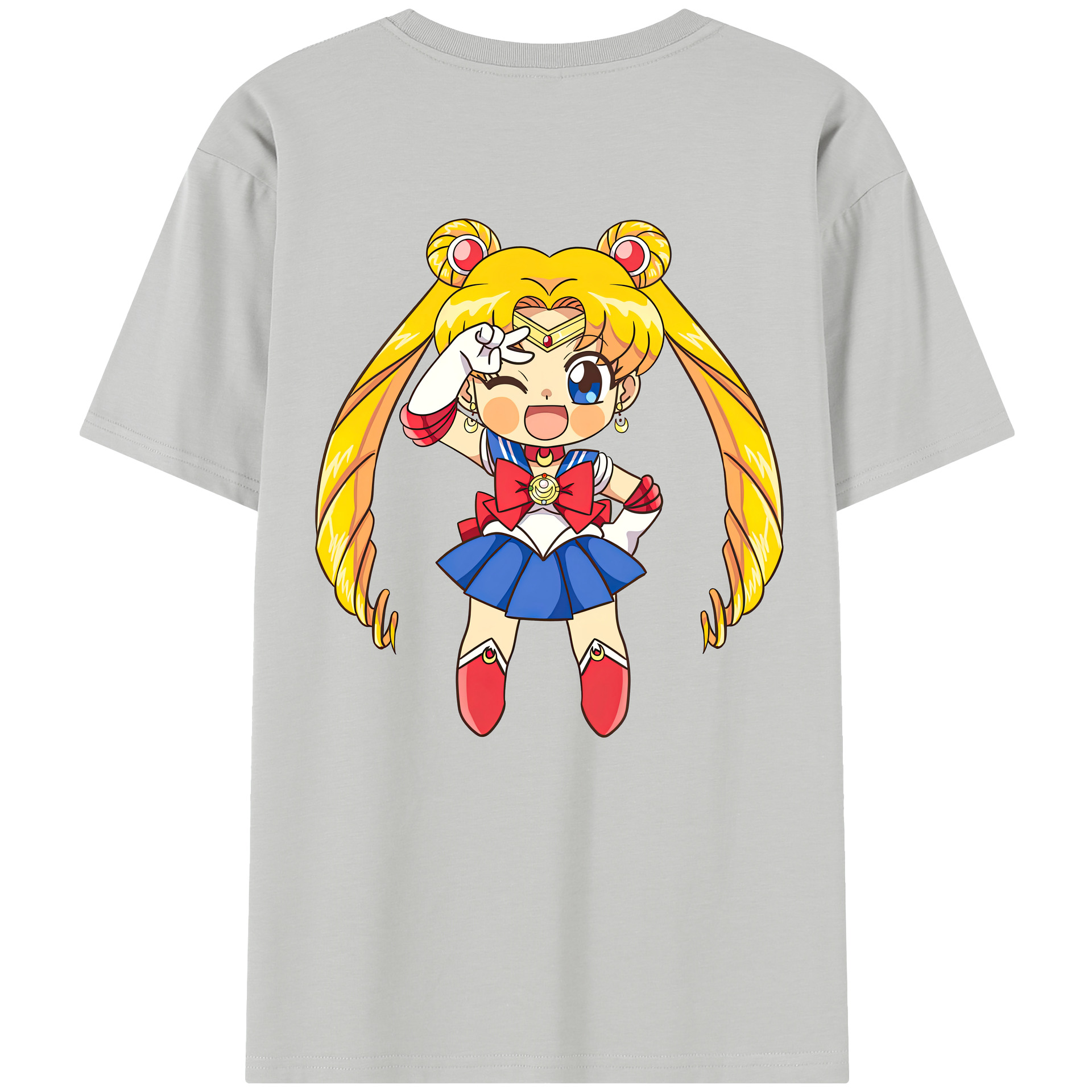 （画像用） 美少女戦士セーラームーン 月野 うさぎ つきの うさぎ Sailor Moon Tsukino Usagi レディース半袖Tシャツ(バックプリント)