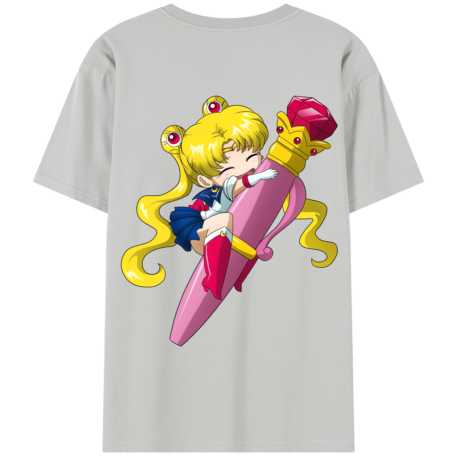 （画像用） 美少女戦士セーラームーン 月野 うさぎ つきの うさぎ Sailor Moon Tsukino Usagi レディース半袖Tシャツ(バックプリント)