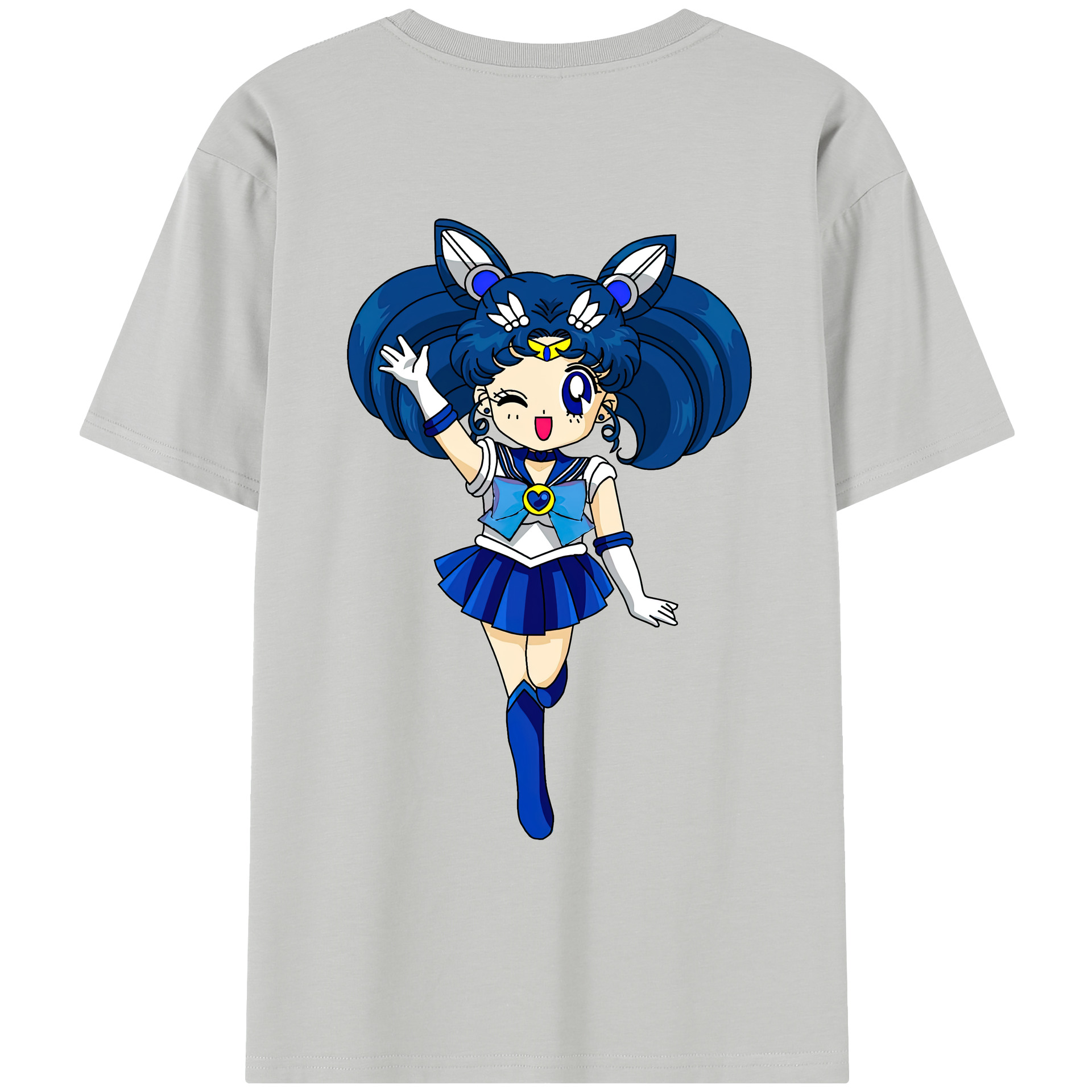 （画像用） 美少女戦士セーラームーン 水野 亜美 みずの あみ Sailor Moon Mizuno Ami レディース半袖Tシャツ(バックプリント)