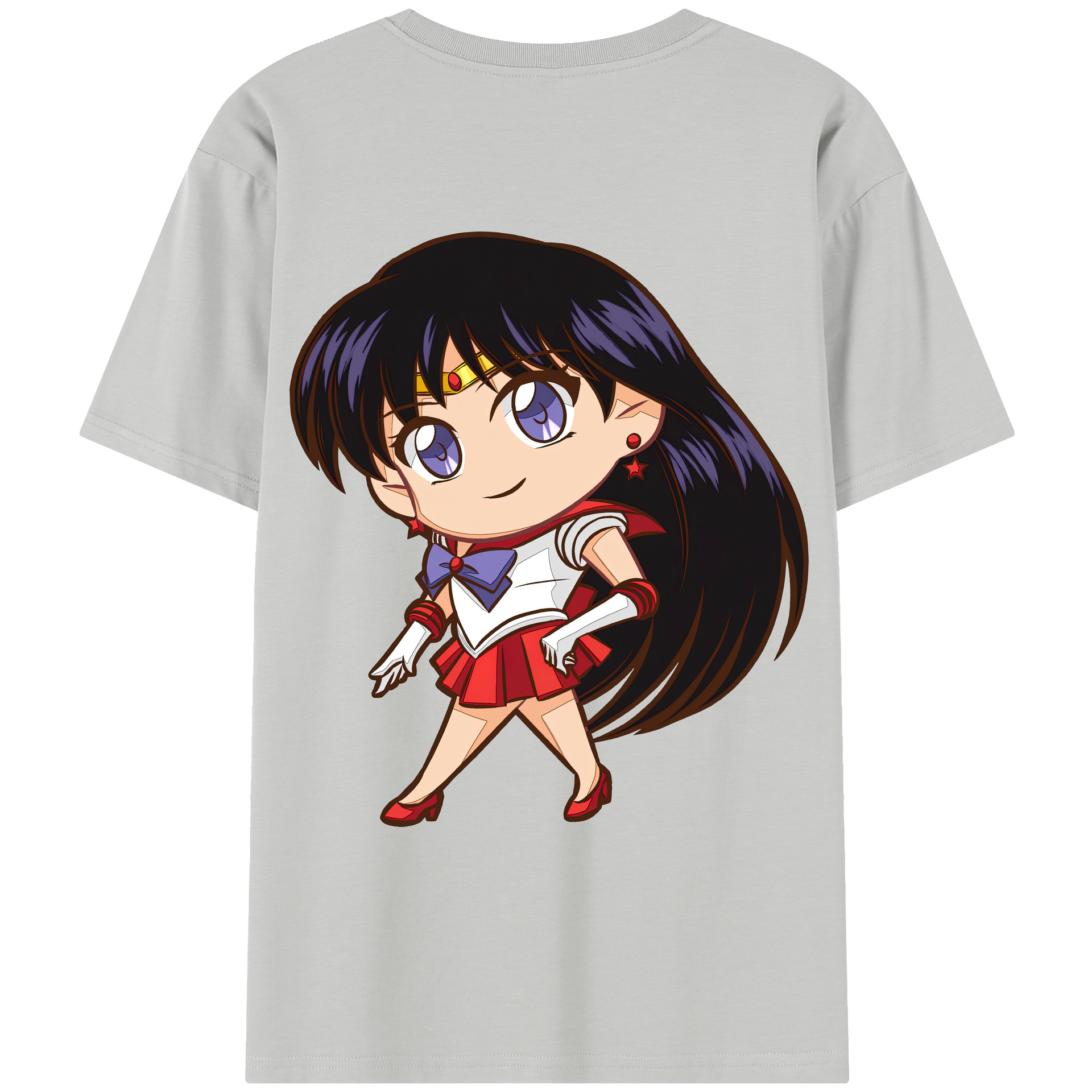 （画像用） 美少女戦士セーラームーン 火野レイ ひの レイ Sailor Moon Hino Rei （セーラーマーズ,Sailor Mars） レディース半袖Tシャツ(バックプリント)