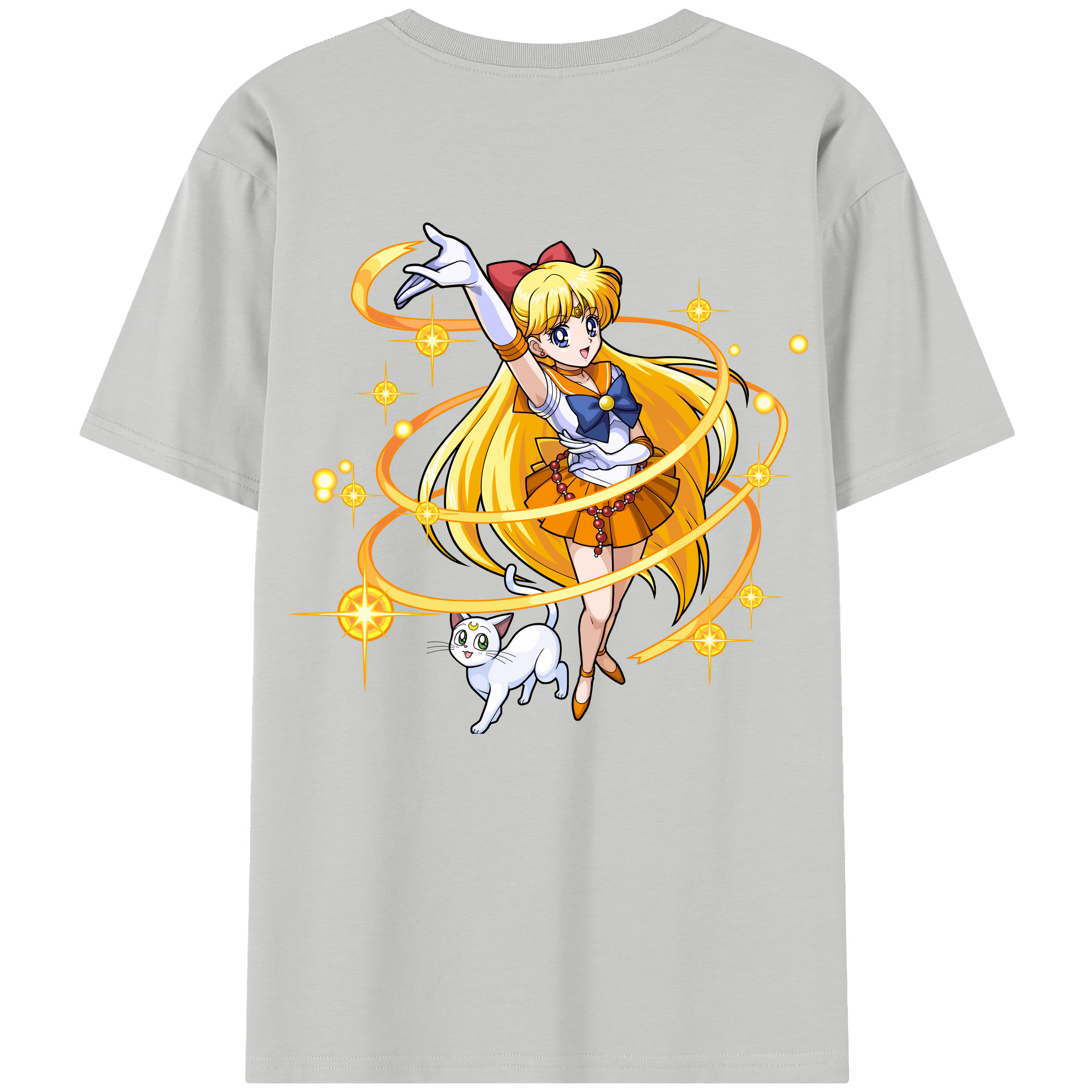 （画像用） 美少女戦士セーラームーン 愛野 美奈子 あいの みなこ Sailor Moon Aino Minako レディース半袖Tシャツ(バックプリント)
