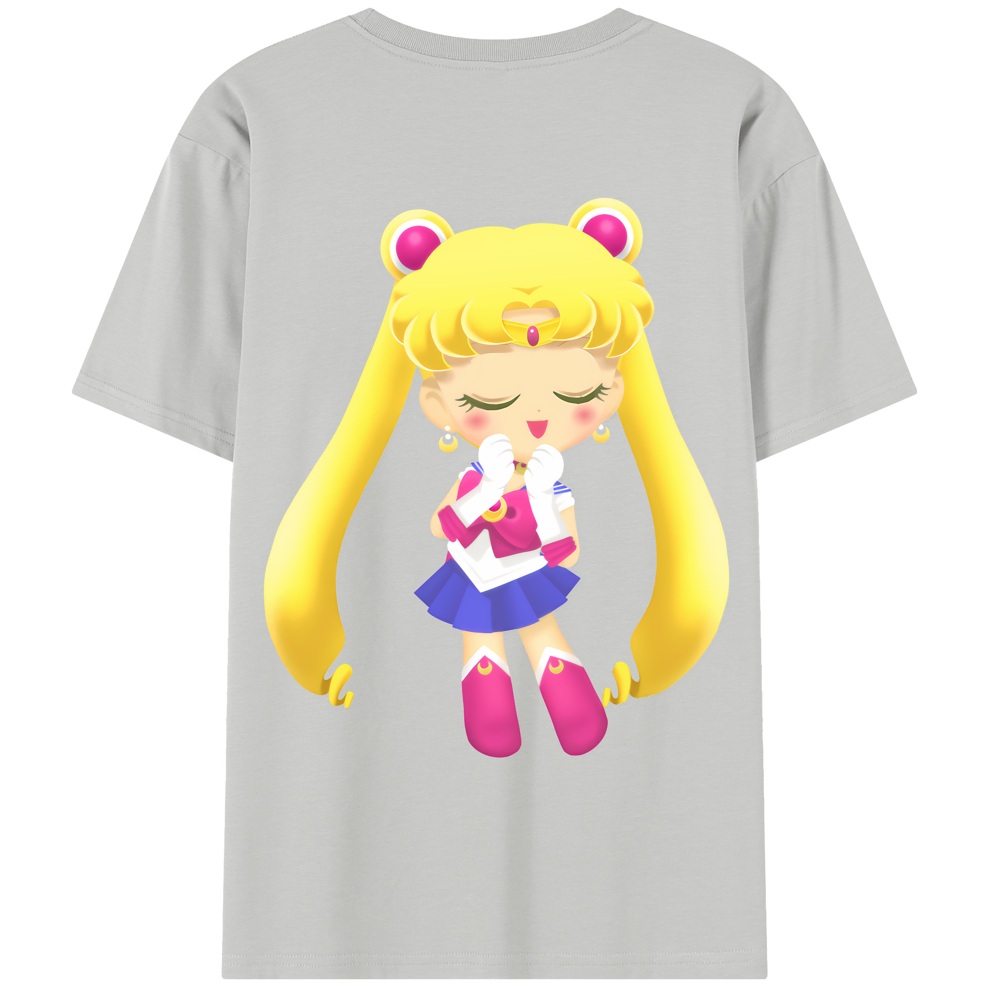 （画像用） 美少女戦士セーラームーン 月野 うさぎ つきの うさぎ Sailor Moon Tsukino Usagi レディース半袖Tシャツ(バックプリント)