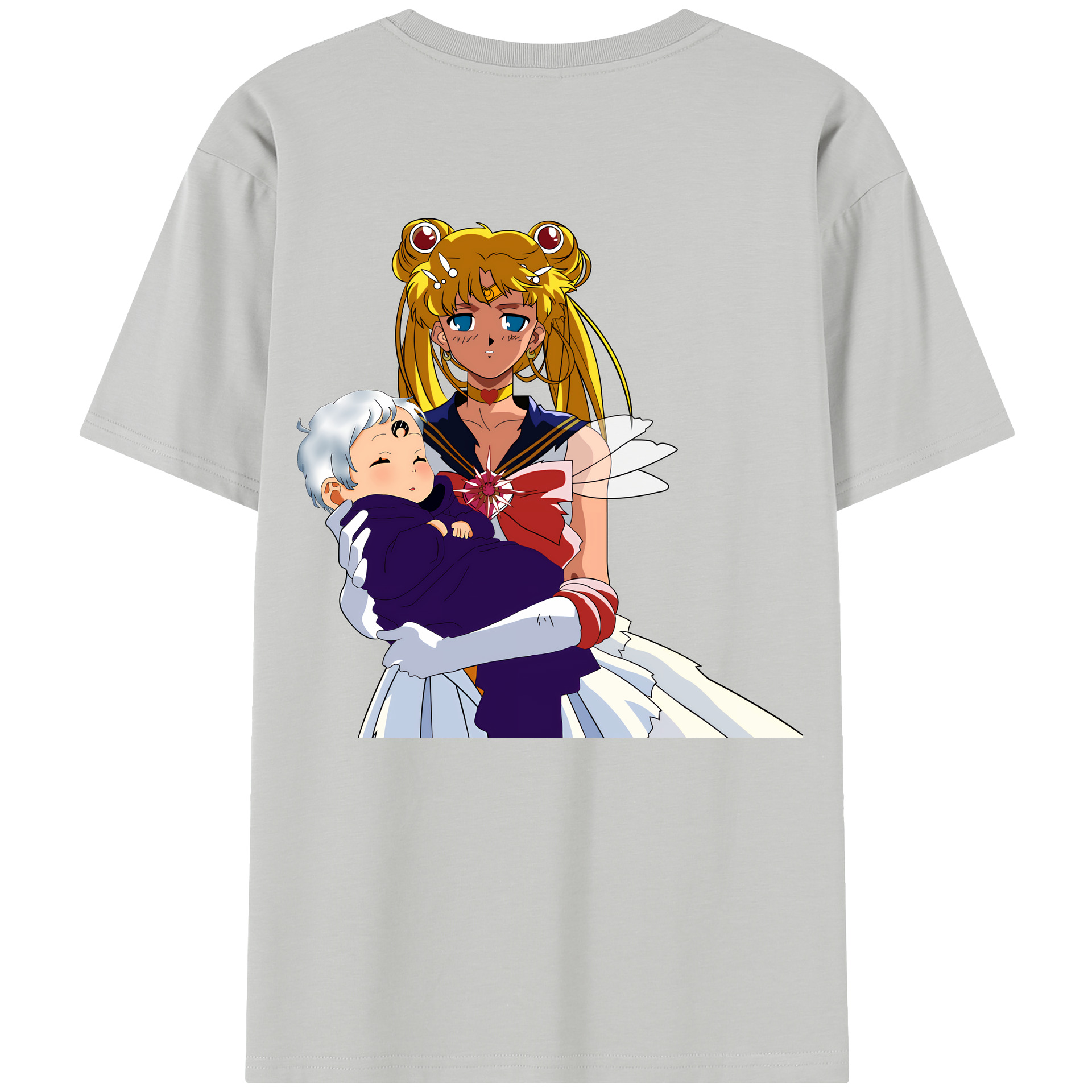 （画像用） 美少女戦士セーラームーン 月野 うさぎ つきの うさぎ Sailor Moon Tsukino Usagi レディース半袖Tシャツ(バックプリント)