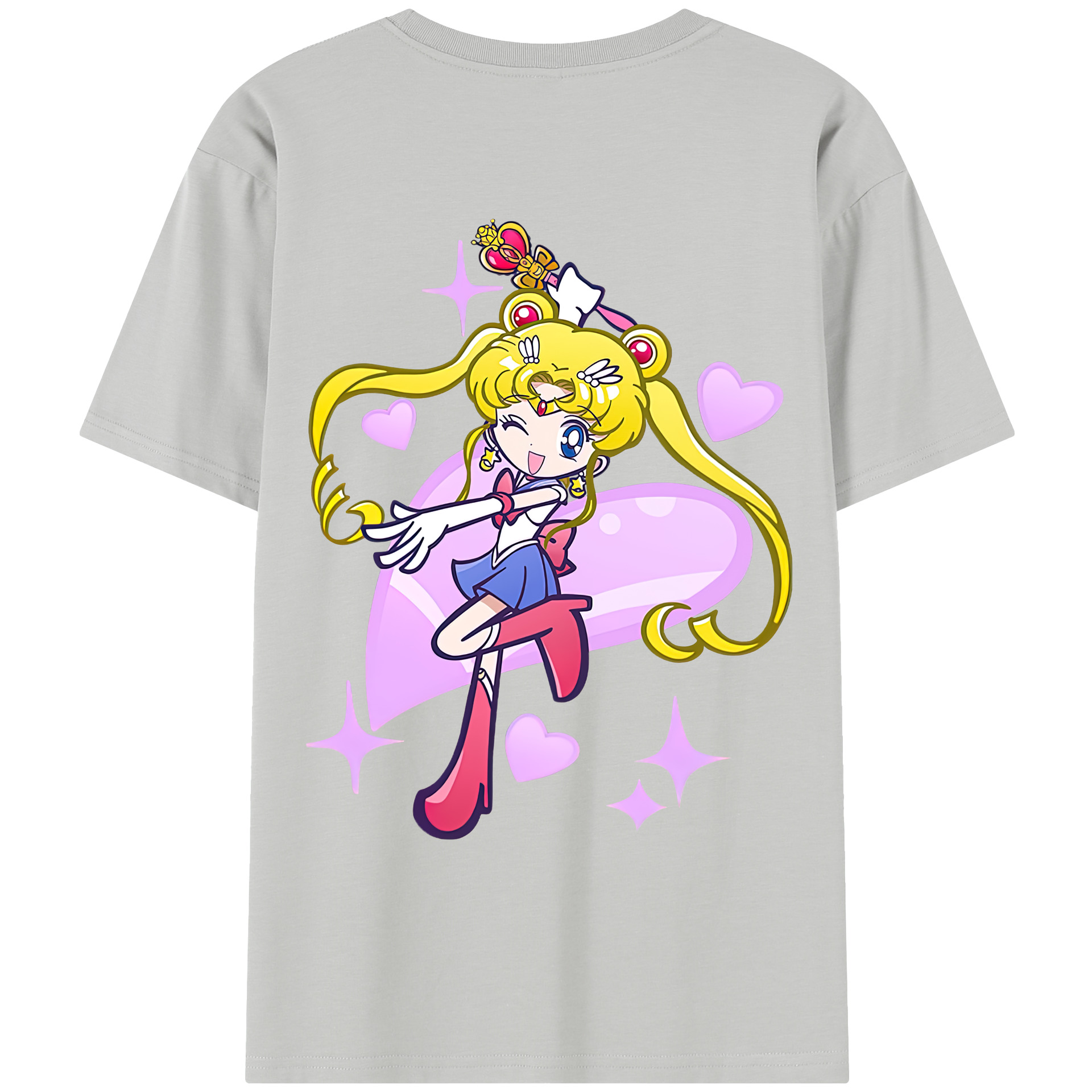 （画像用） 美少女戦士セーラームーン 月野 うさぎ つきの うさぎ Sailor Moon Tsukino Usagi レディース半袖Tシャツ(バックプリント)