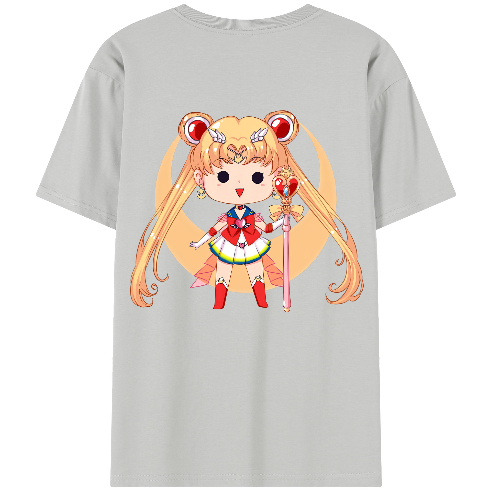 （画像用） 美少女戦士セーラームーン 月野 うさぎ つきの うさぎ Sailor Moon Tsukino Usagi レディース半袖Tシャツ(バックプリント)