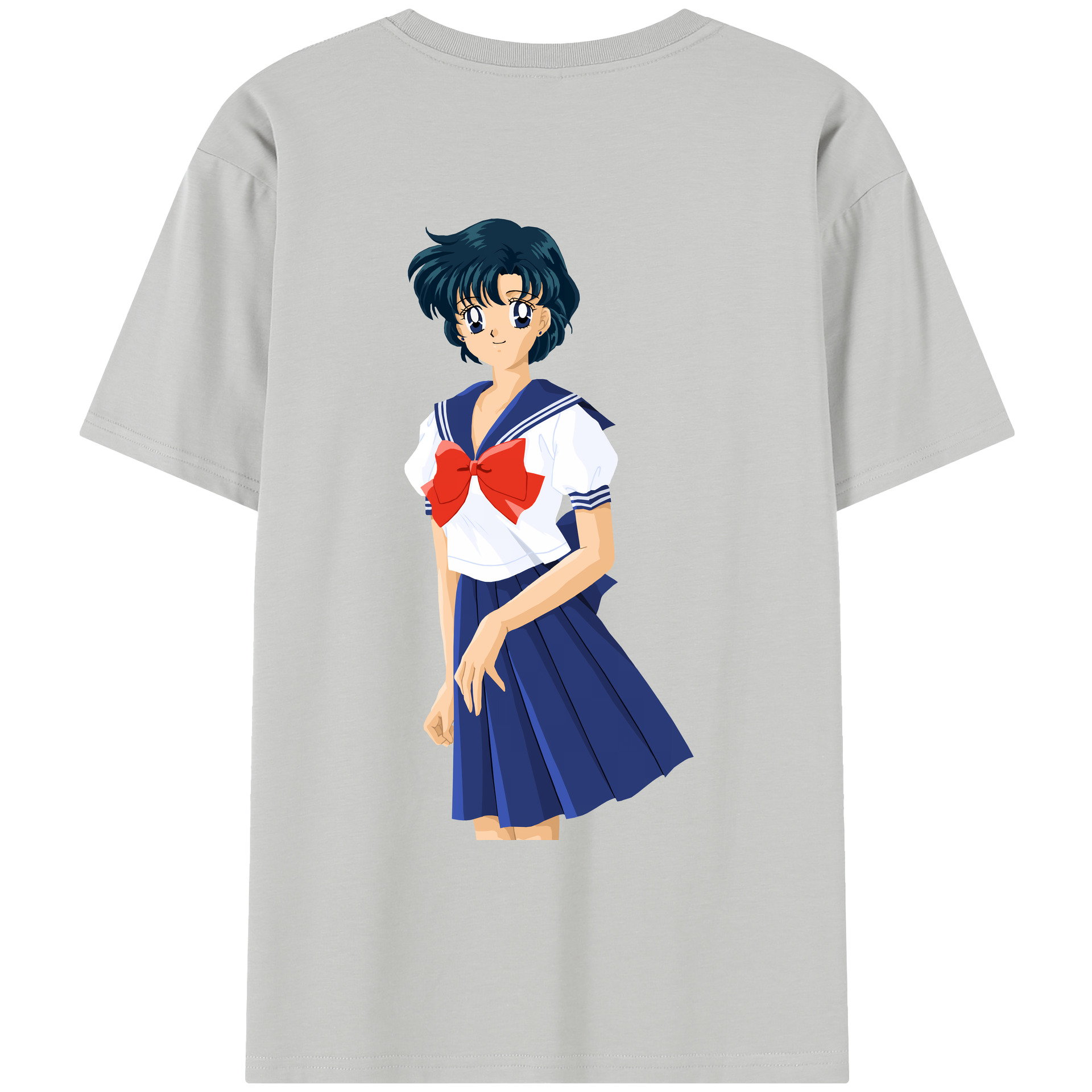 （画像用） 美少女戦士セーラームーン 水野 亜美 みずの あみ Sailor Moon Mizuno Ami レディース半袖Tシャツ(バックプリント)