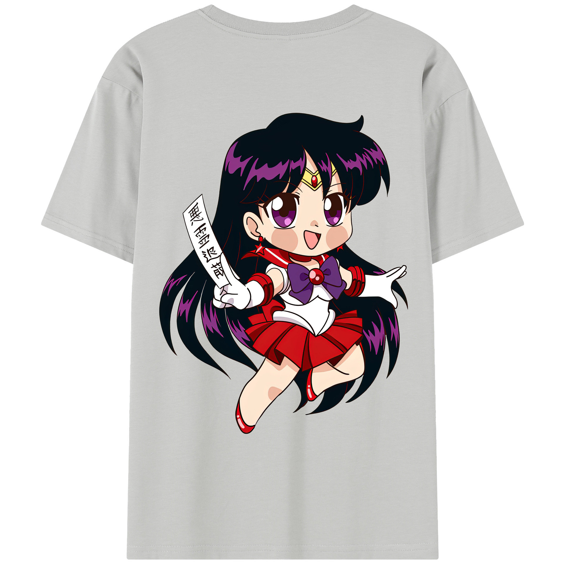 （画像用） 美少女戦士セーラームーン 火野レイ ひの レイ Sailor Moon Hino Rei （セーラーマーズ,Sailor Mars） レディース半袖Tシャツ(バックプリント)