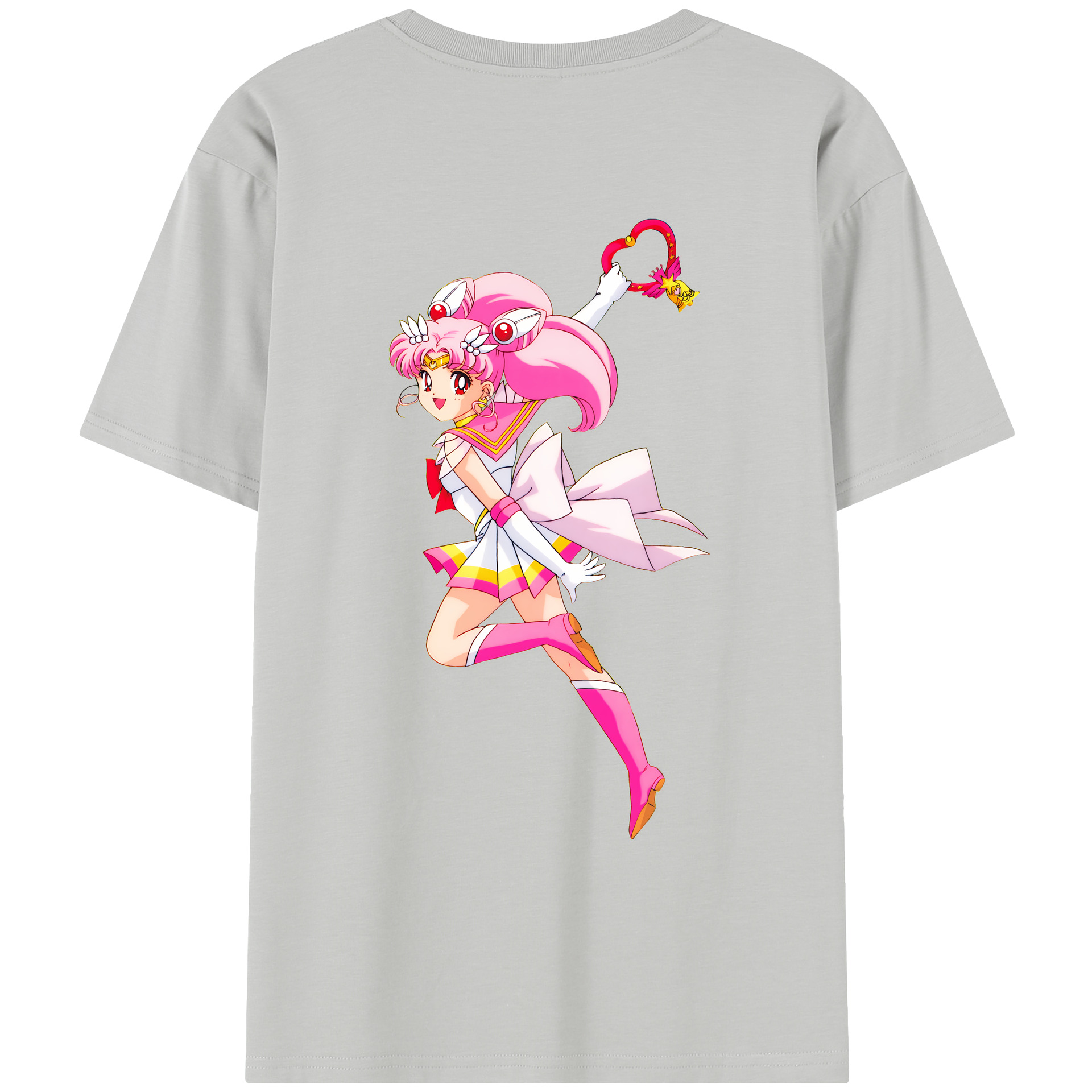 （画像用） 美少女戦士セーラームーン ちびうさ Sailor Moon Chibiusa Tsukino Usagi Small Lady Serenity レディース半袖Tシャツ(バックプリント)