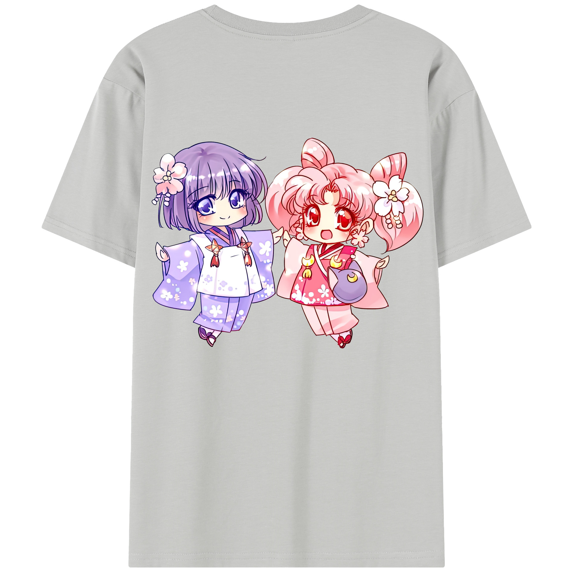 （画像用） 美少女戦士セーラームーン ちびうさ Sailor Moon Chibiusa Tsukino Usagi Small Lady Serenity レディース半袖Tシャツ(バックプリント)