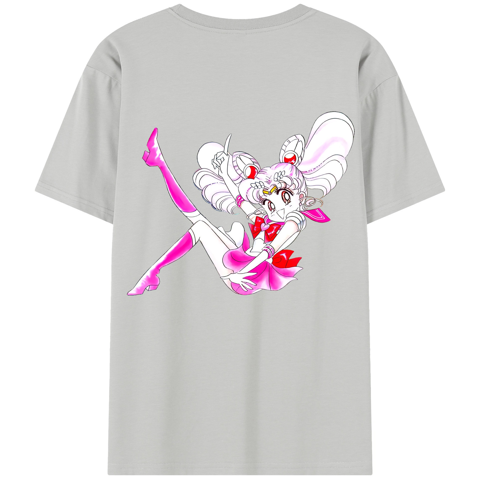 （画像用） 美少女戦士セーラームーン ちびうさ Sailor Moon Chibiusa Tsukino Usagi Small Lady Serenity レディース半袖Tシャツ(バックプリント)