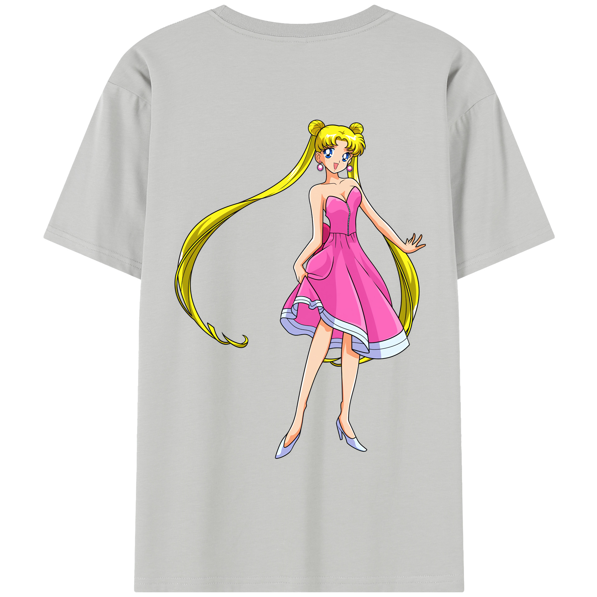 （画像用） 美少女戦士セーラームーン 愛野 美奈子 あいの みなこ Sailor Moon Aino Minako レディース半袖Tシャツ(バックプリント)