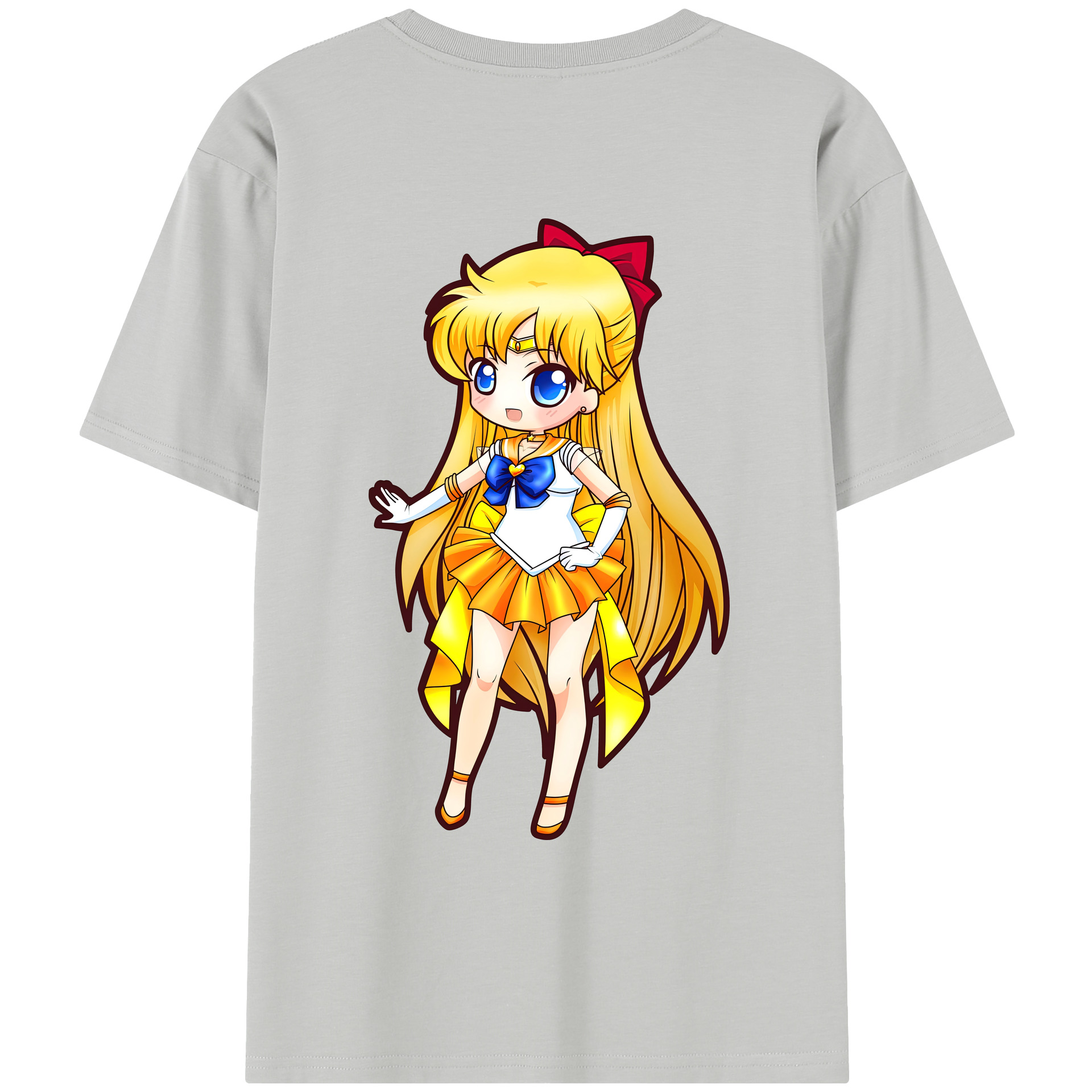 （画像用） 美少女戦士セーラームーン 愛野 美奈子 あいの みなこ Sailor Moon Aino Minako レディース半袖Tシャツ(バックプリント)
