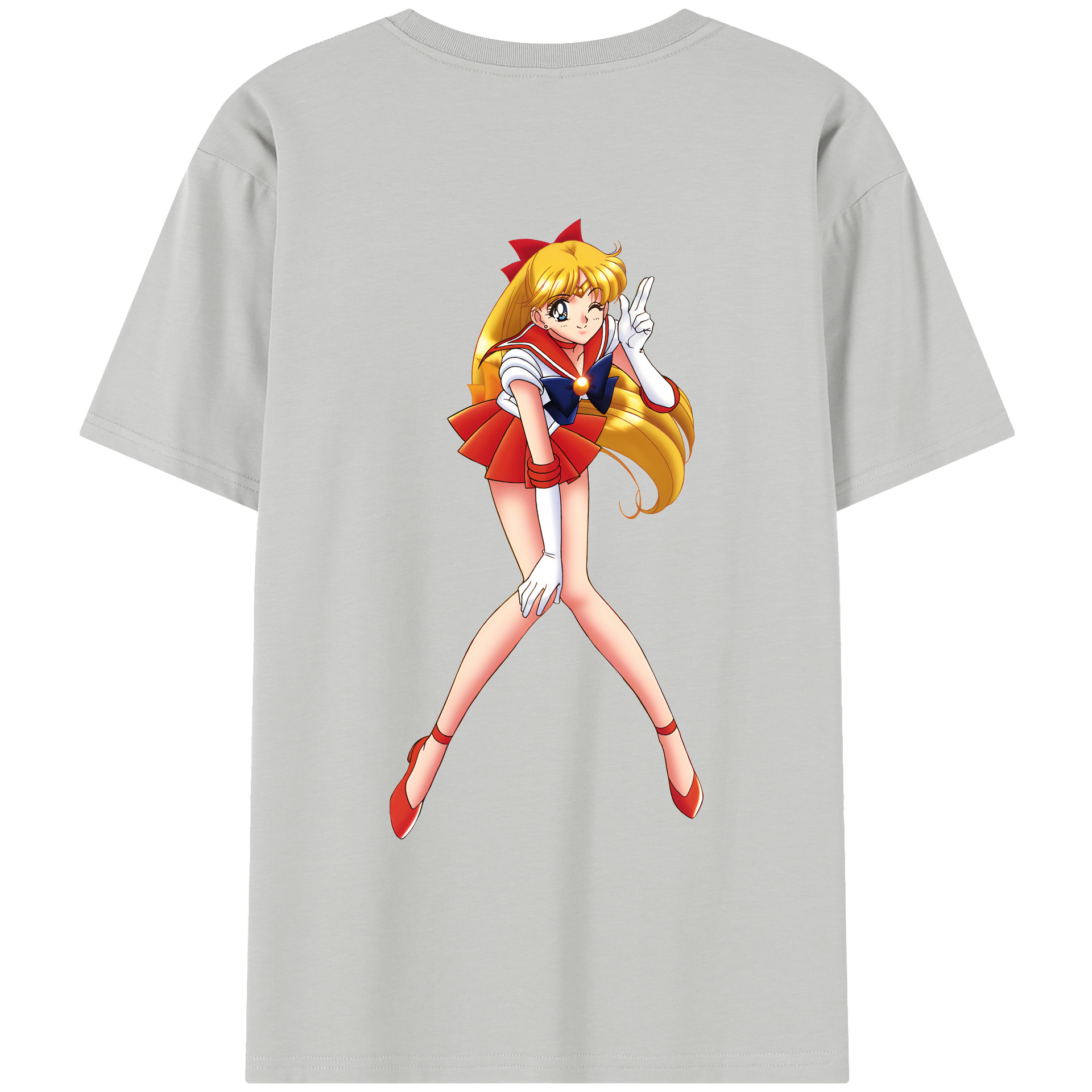 （画像用） 美少女戦士セーラームーン 愛野 美奈子 あいの みなこ Sailor Moon Aino Minako レディース半袖Tシャツ(バックプリント)