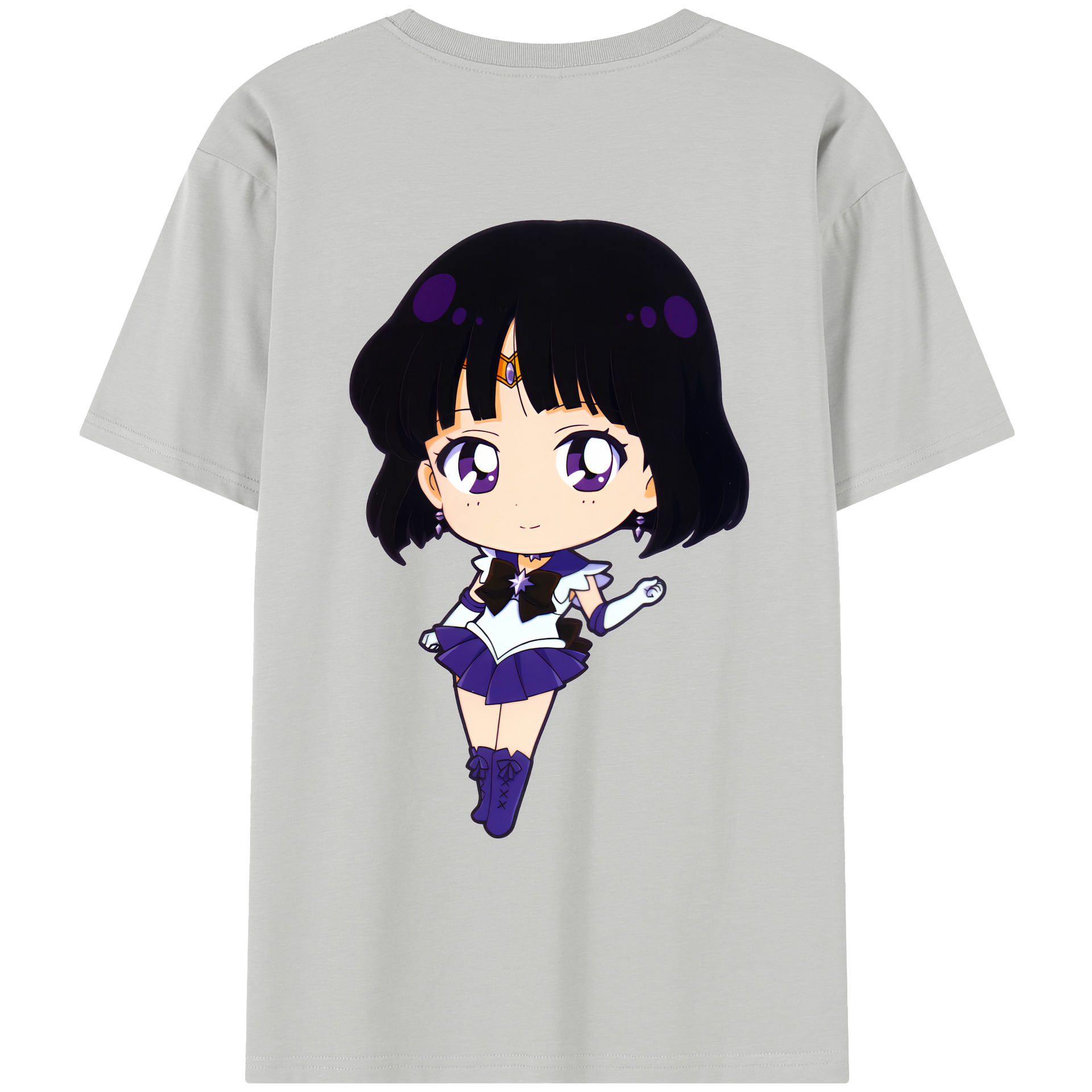 （画像用） 美少女戦士セーラームーン 土萠ほたる Sailor Moon Tomoe Hotaru （セーラーサターン；Sailor Saturn） レディース半袖Tシャツ(バックプリント)