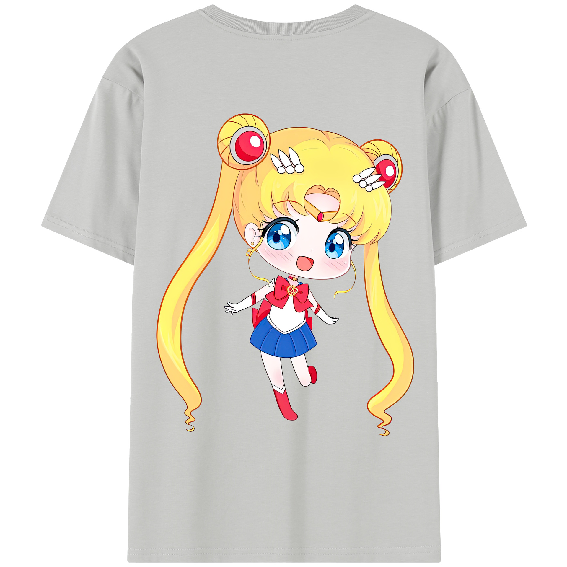 （画像用） 美少女戦士セーラームーン 月野 うさぎ つきの うさぎ Sailor Moon Tsukino Usagi レディース半袖Tシャツ(バックプリント)
