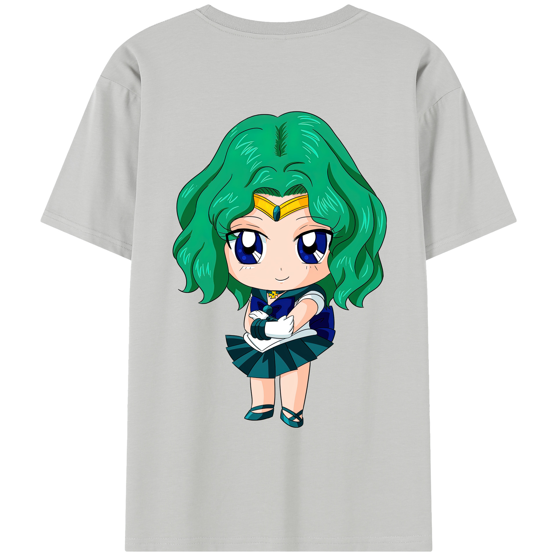 （画像用） 美少女戦士セーラームーン 海王 みちる（かいおう みちる） Sailor Moon Kaiou Michiru レディース半袖Tシャツ(バックプリント)