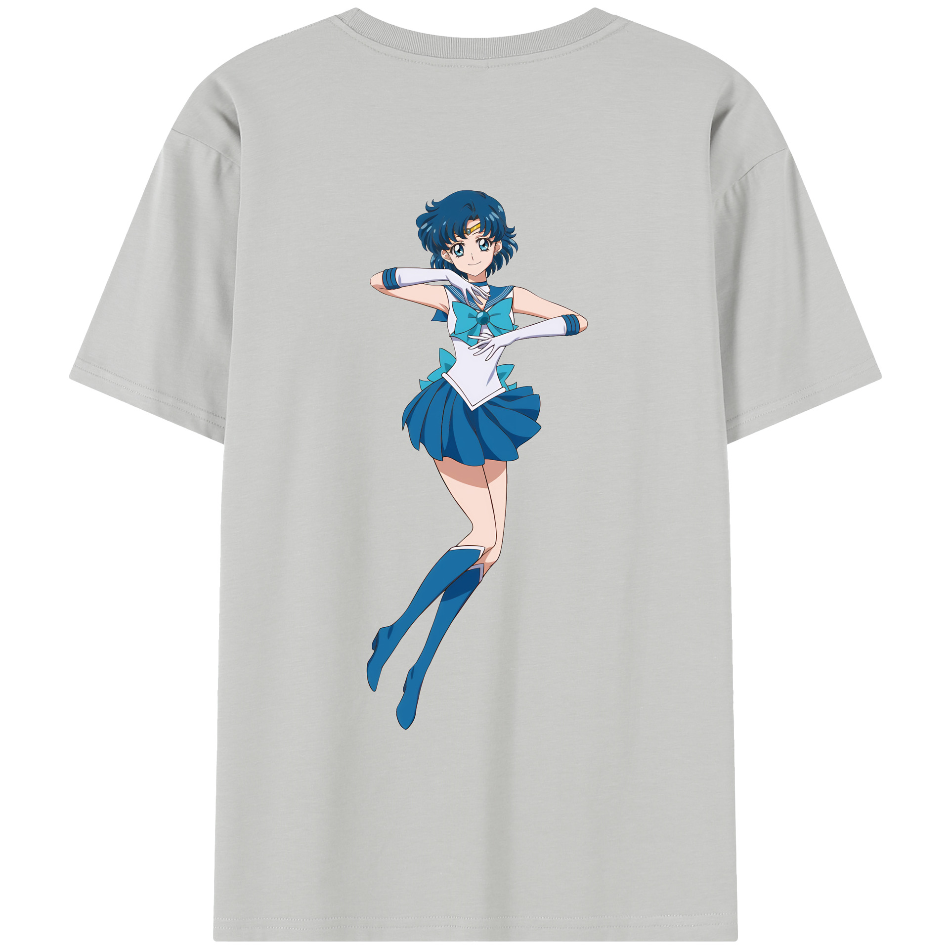 （画像用） 美少女戦士セーラームーン 水野 亜美 みずの あみ Sailor Moon Mizuno Ami レディース半袖Tシャツ(バックプリント)