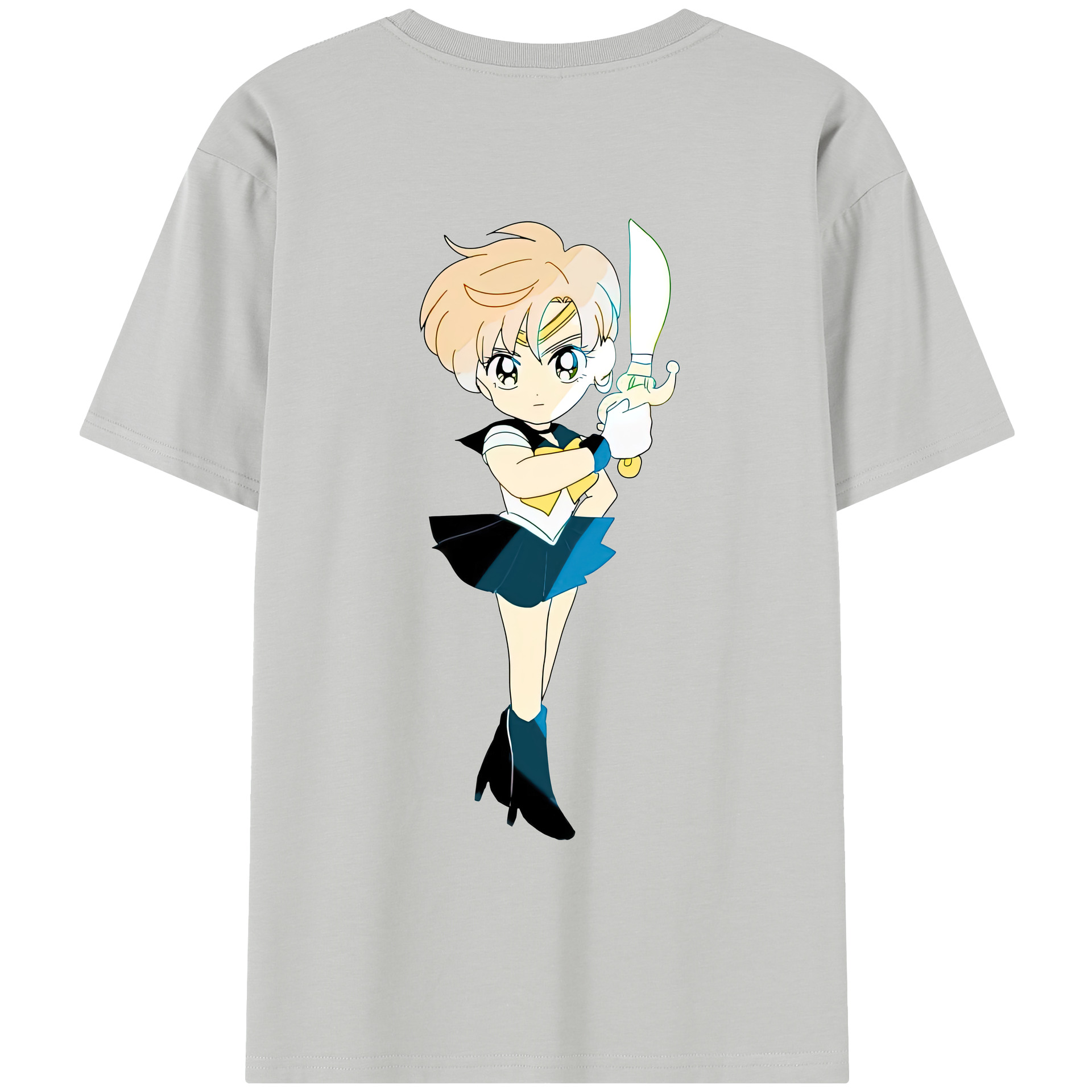 （画像用） 美少女戦士セーラームーン 天王はるか Sailor Moon Tenoh Haruka レディース半袖Tシャツ(バックプリント)