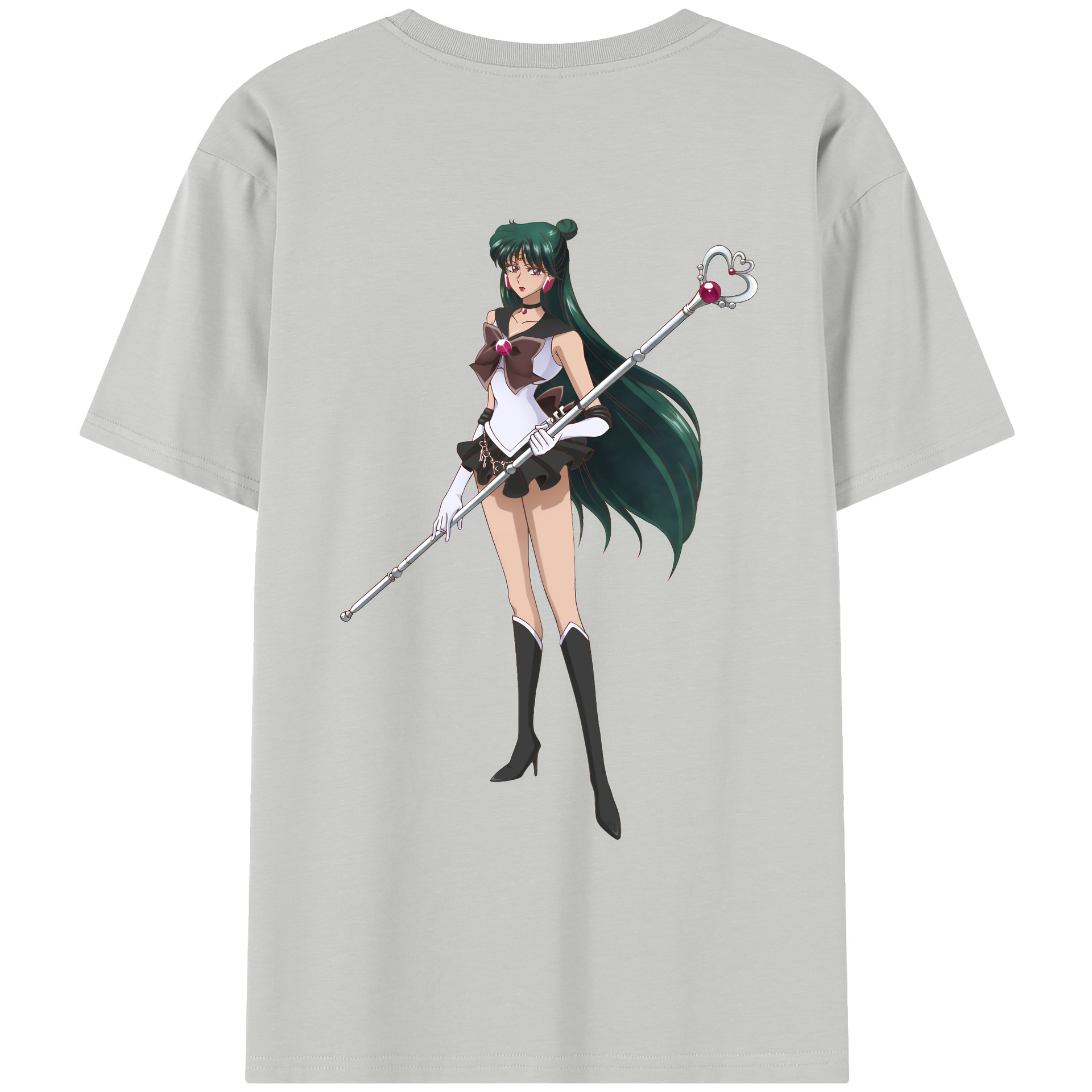 （画像用） 美少女戦士セーラームーン 冥王せつな Sailor Moon Meiou Setsuna レディース半袖Tシャツ(バックプリント)