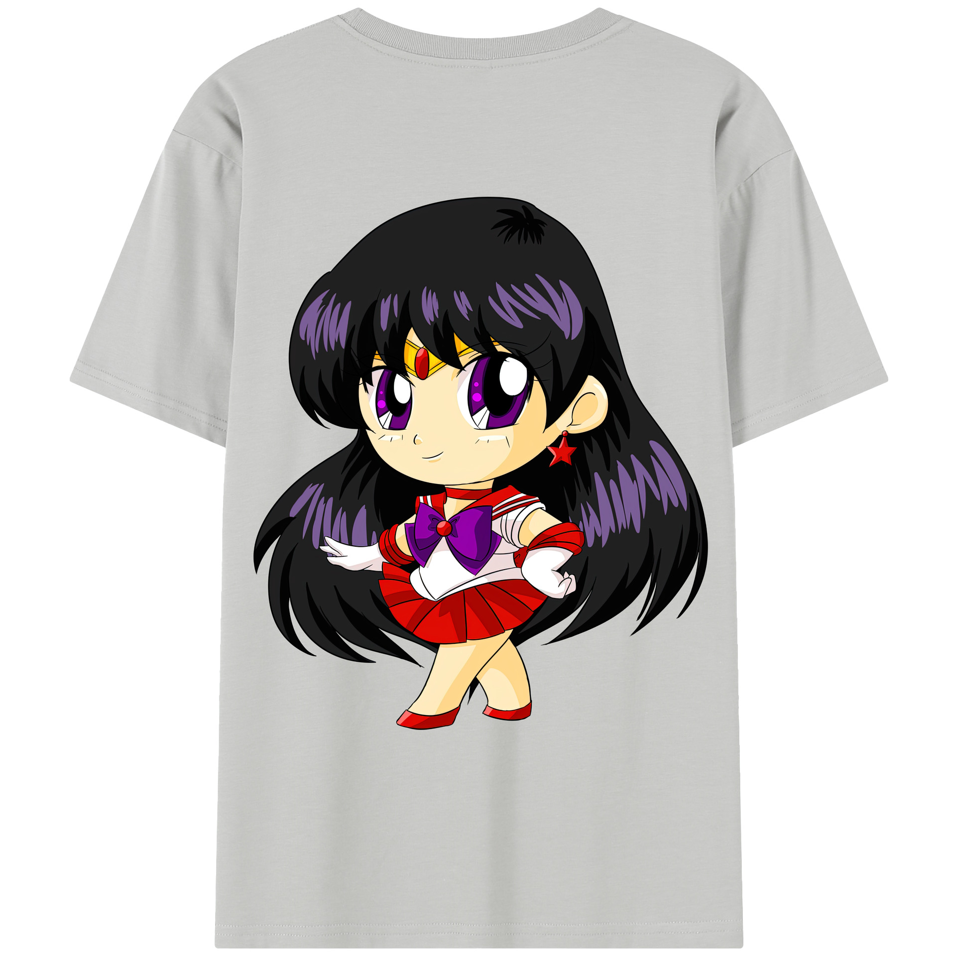 （画像用） 美少女戦士セーラームーン 火野レイ ひの レイ Sailor Moon Hino Rei （セーラーマーズ,Sailor Mars） レディース半袖Tシャツ(バックプリント)