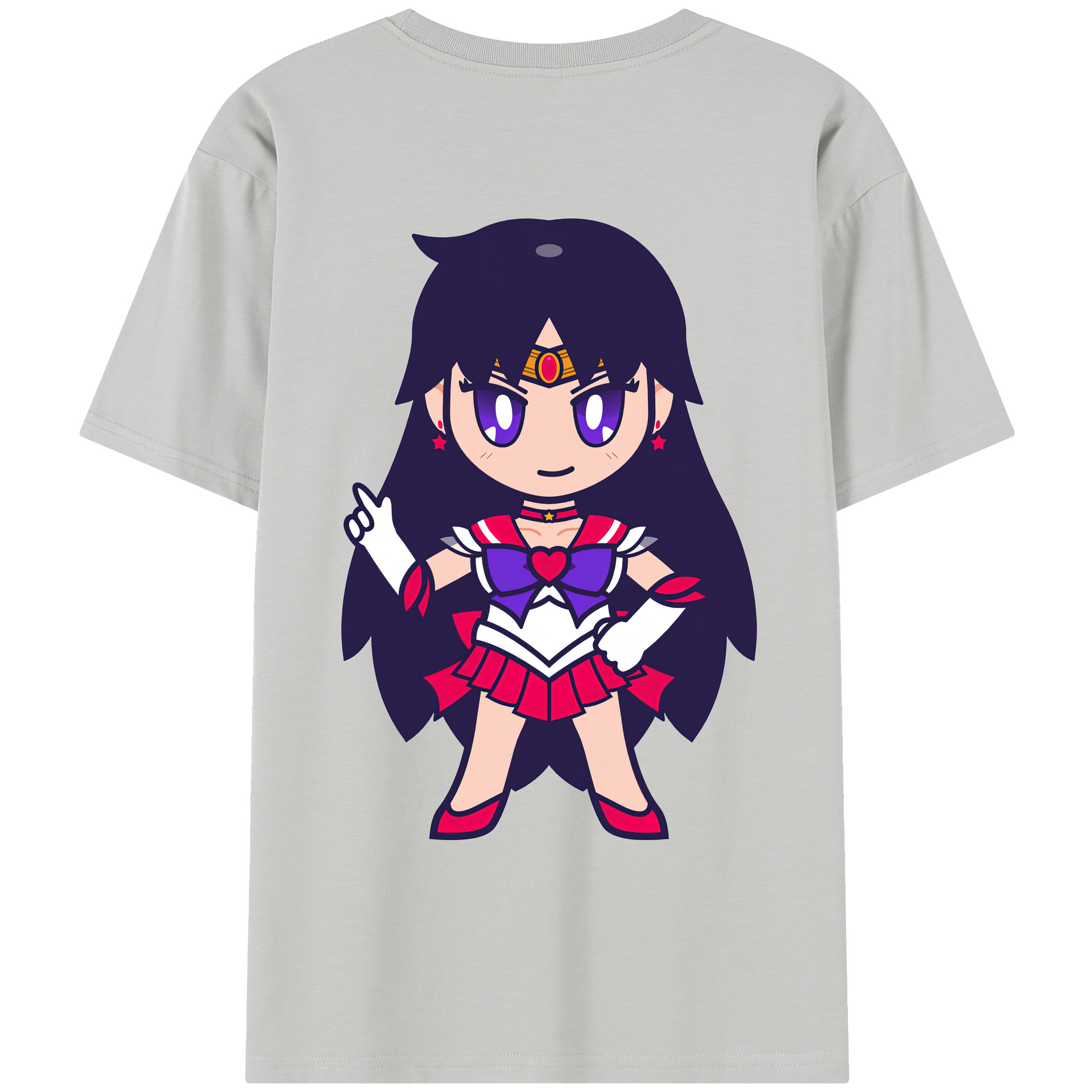 （画像用） 美少女戦士セーラームーン 火野レイ ひの レイ Sailor Moon Hino Rei （セーラーマーズ,Sailor Mars） レディース半袖Tシャツ(バックプリント)