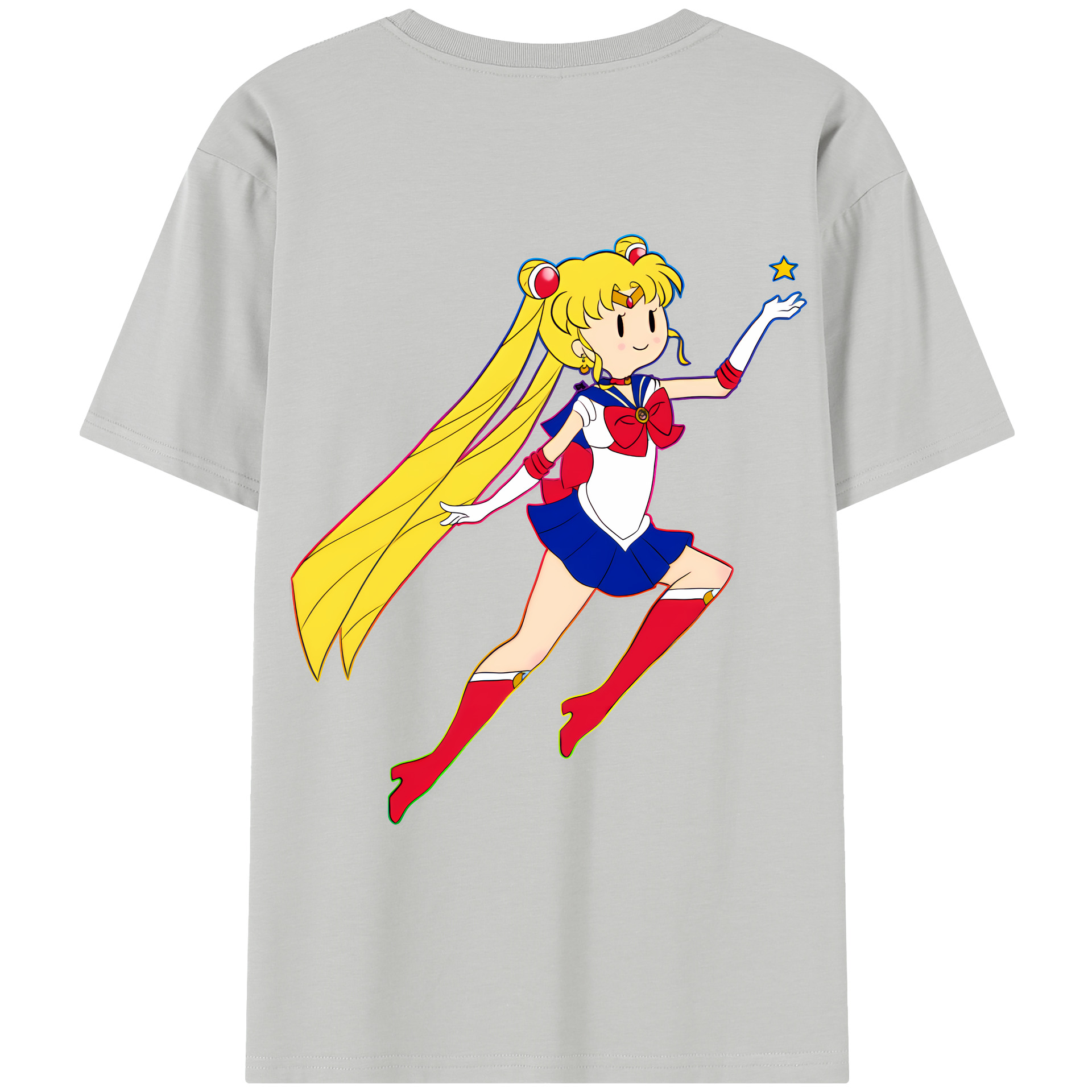 （画像用） 美少女戦士セーラームーン 月野 うさぎ つきの うさぎ Sailor Moon Tsukino Usagi レディース半袖Tシャツ(バックプリント)