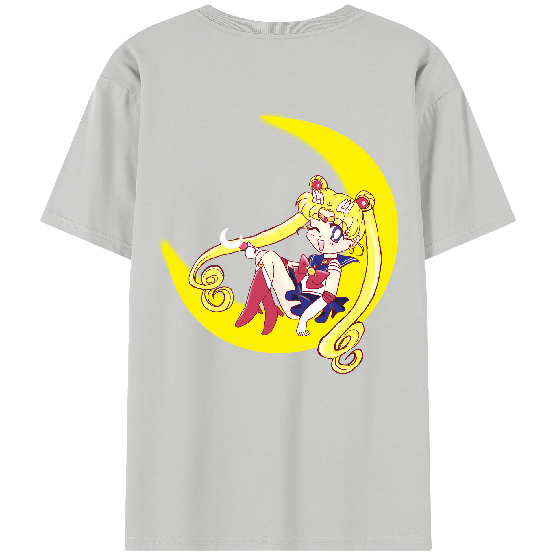 （画像用） 美少女戦士セーラームーン 月野 うさぎ つきの うさぎ Sailor Moon Tsukino Usagi レディース半袖Tシャツ(バックプリント)