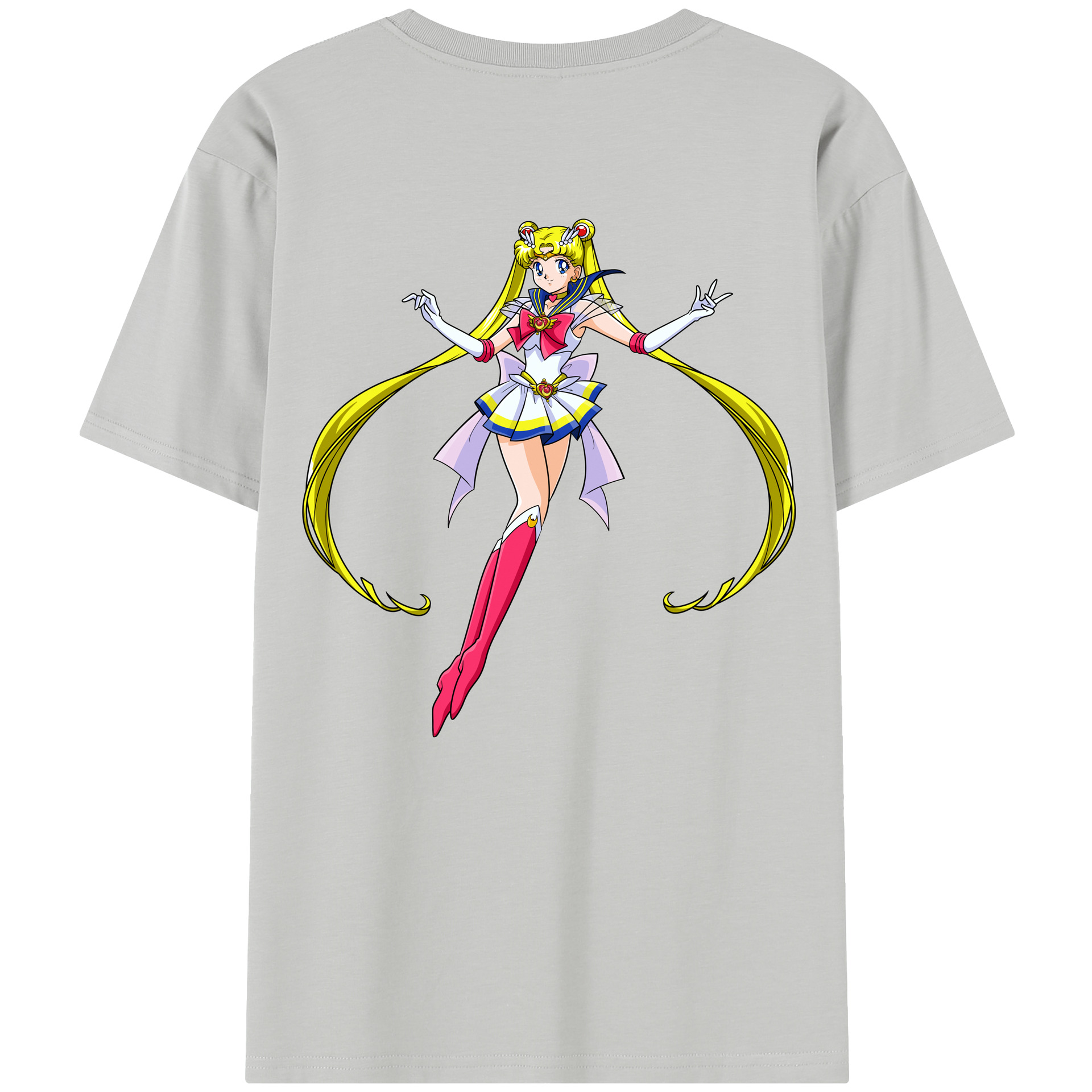 （画像用） 美少女戦士セーラームーン 月野 うさぎ つきの うさぎ Sailor Moon Tsukino Usagi レディース半袖Tシャツ(バックプリント)
