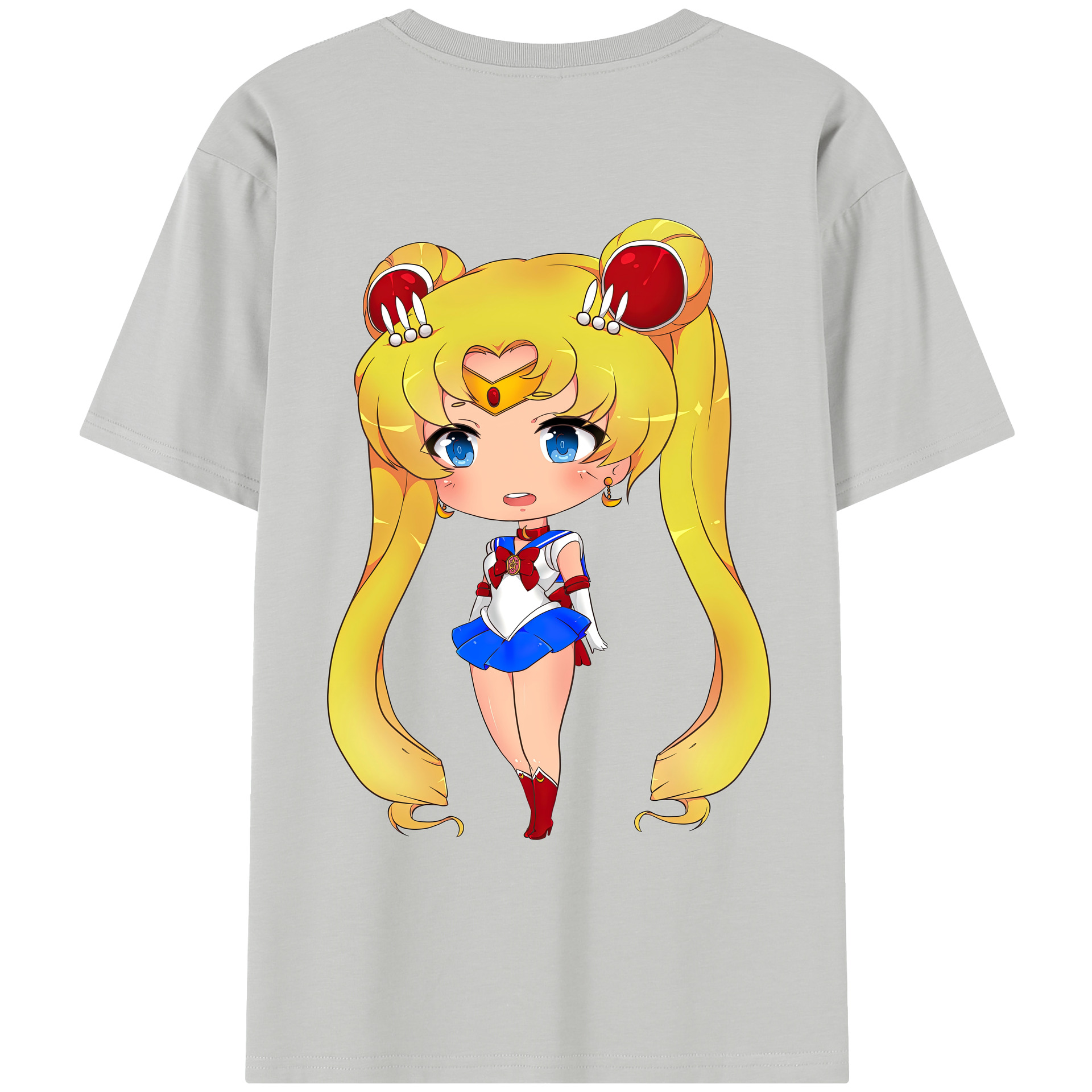 （画像用） 美少女戦士セーラームーン 月野 うさぎ つきの うさぎ Sailor Moon Tsukino Usagi レディース半袖Tシャツ(バックプリント)