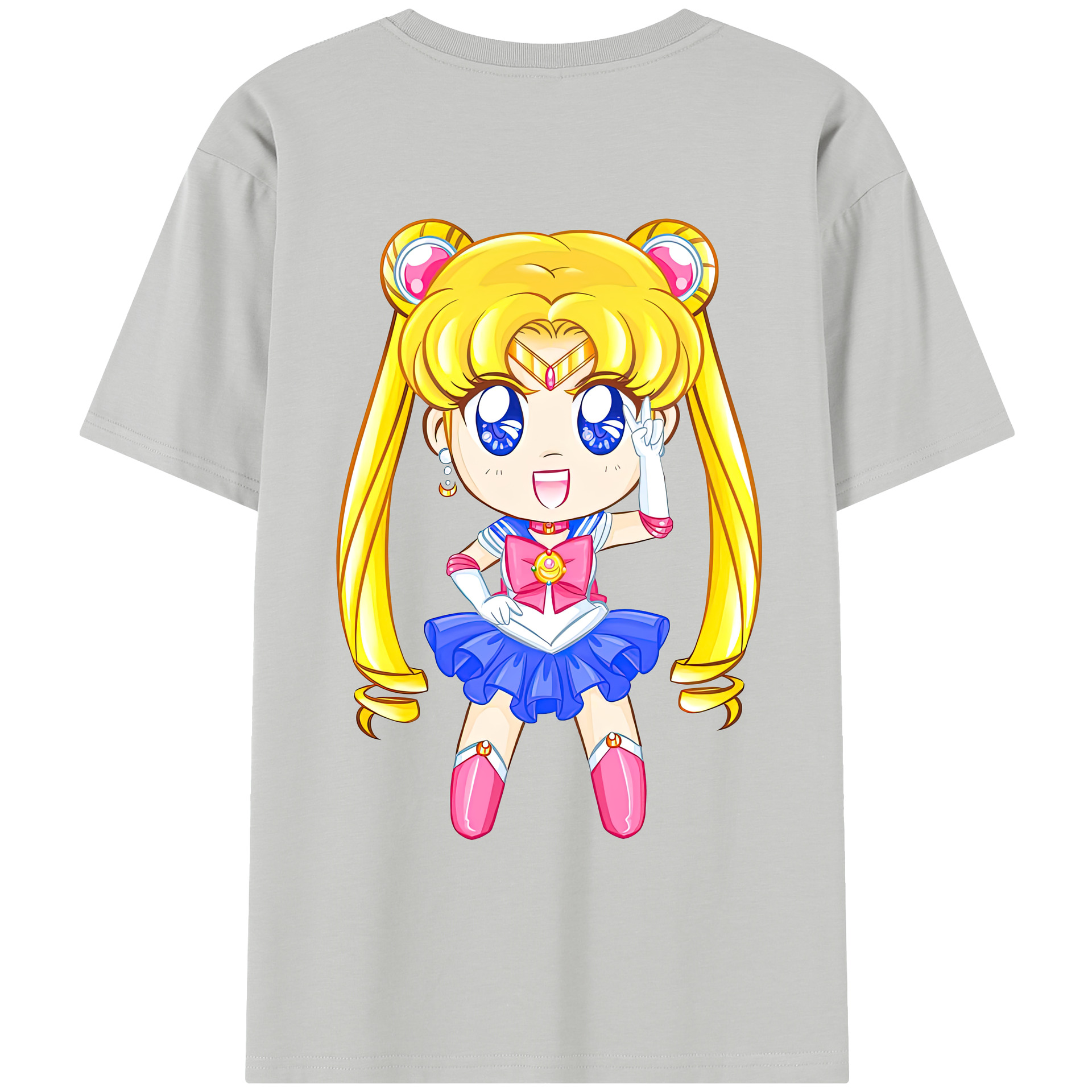 （画像用） 美少女戦士セーラームーン 月野 うさぎ つきの うさぎ Sailor Moon Tsukino Usagi レディース半袖Tシャツ(バックプリント)