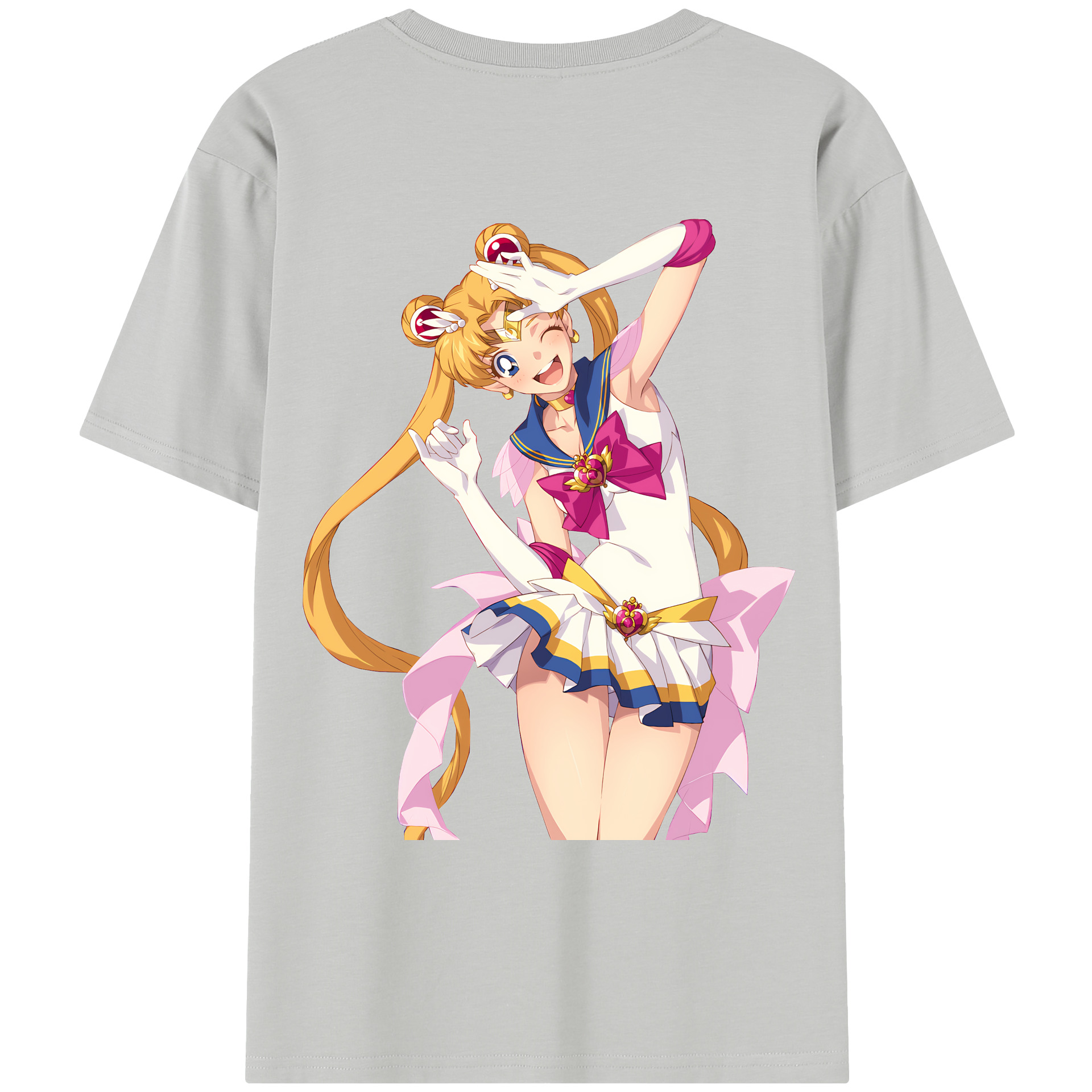 （画像用） 美少女戦士セーラームーン 月野 うさぎ つきの うさぎ Sailor Moon Tsukino Usagi レディース半袖Tシャツ(バックプリント)
