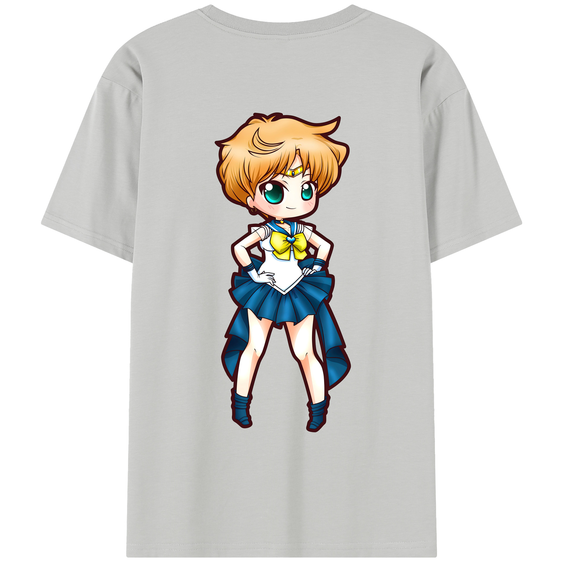 （画像用） 美少女戦士セーラームーン 天王はるか Sailor Moon Tenoh Haruka レディース半袖Tシャツ(バックプリント)