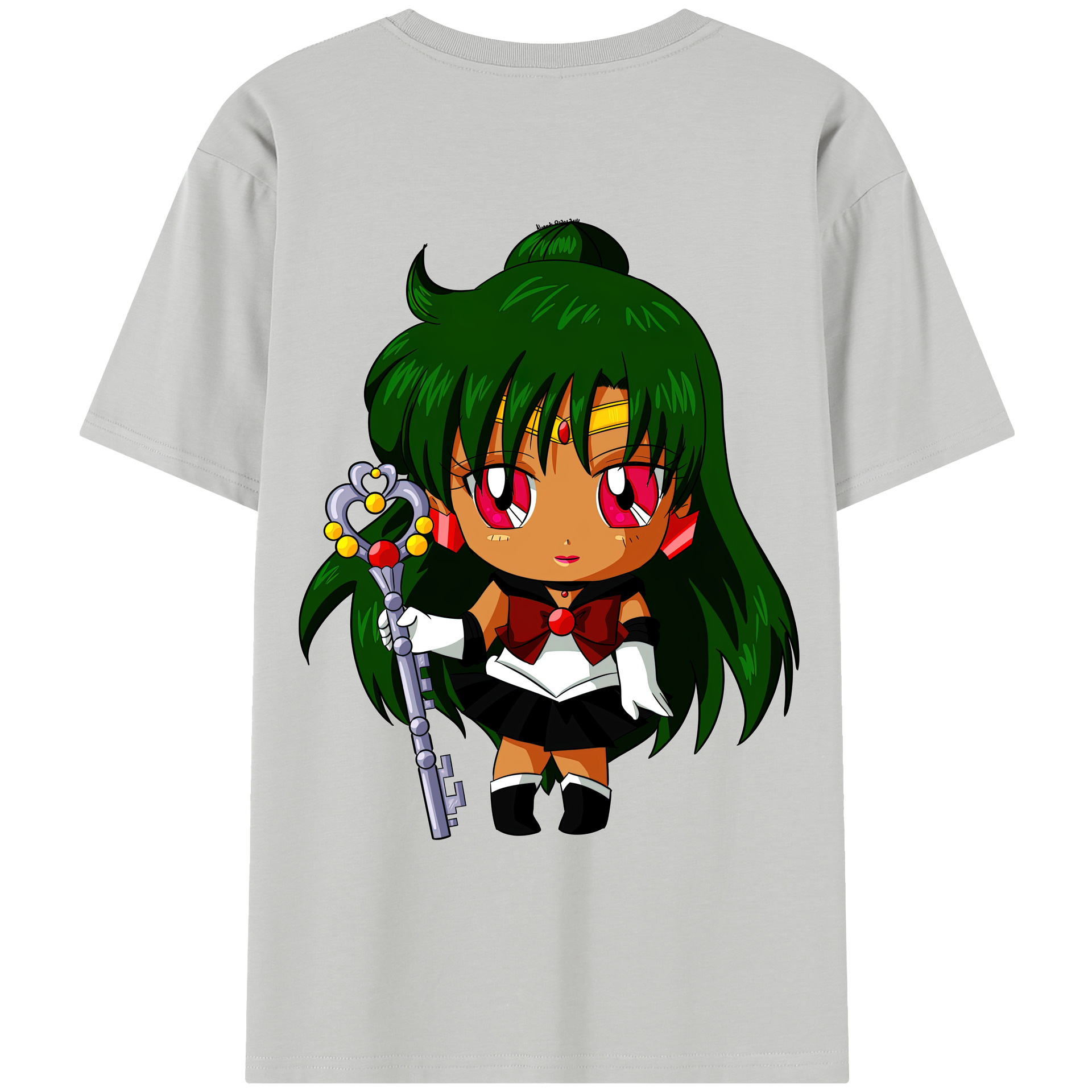 （画像用） 美少女戦士セーラームーン 冥王せつな Sailor Moon Meiou Setsuna レディース半袖Tシャツ(バックプリント)