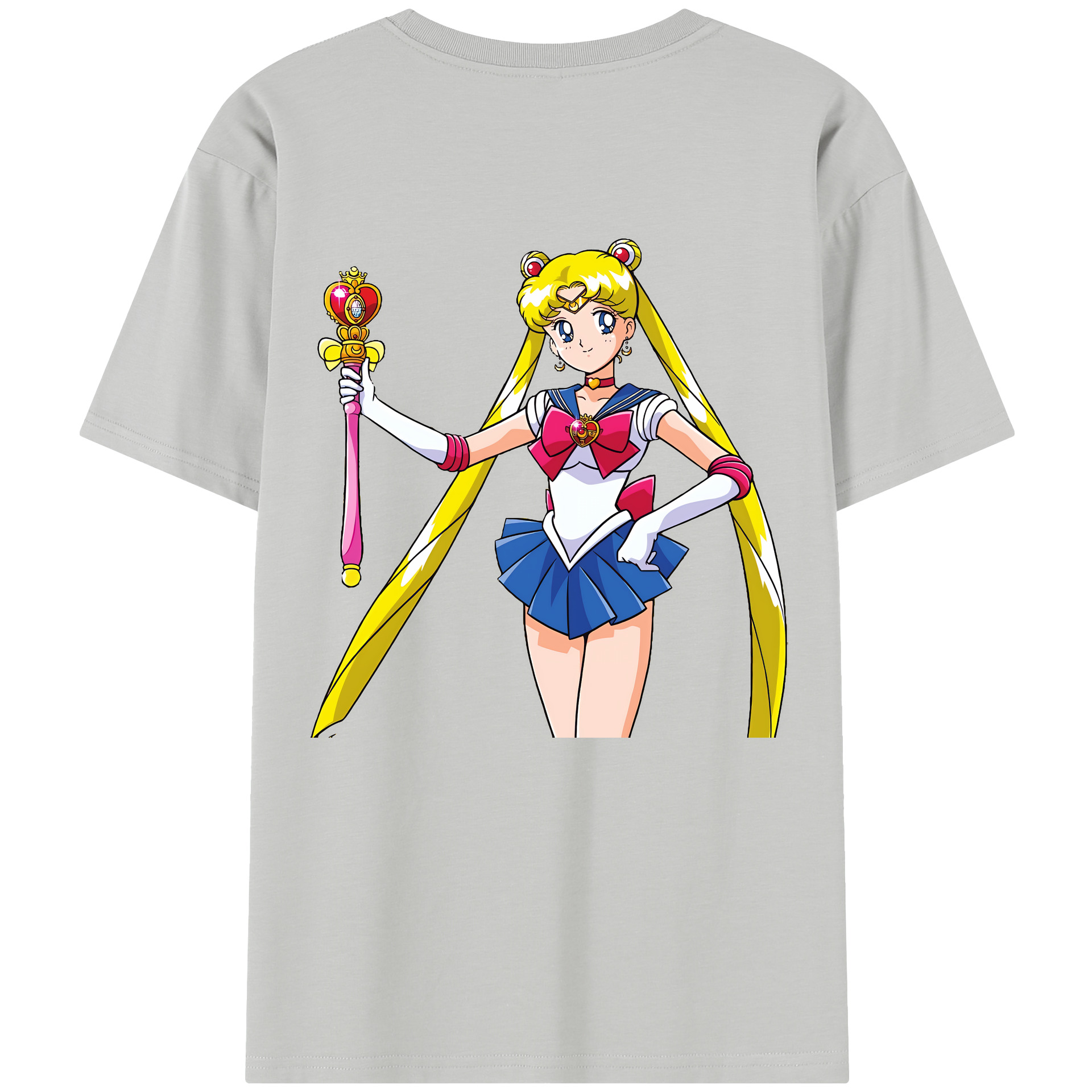 （画像用） 美少女戦士セーラームーン 月野 うさぎ つきの うさぎ Sailor Moon Tsukino Usagi レディース半袖Tシャツ(バックプリント)
