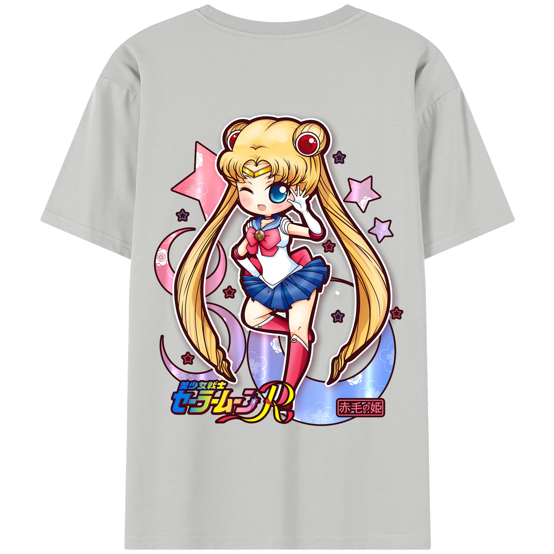 （画像用） 美少女戦士セーラームーン 月野 うさぎ つきの うさぎ Sailor Moon Tsukino Usagi レディース半袖Tシャツ(バックプリント)