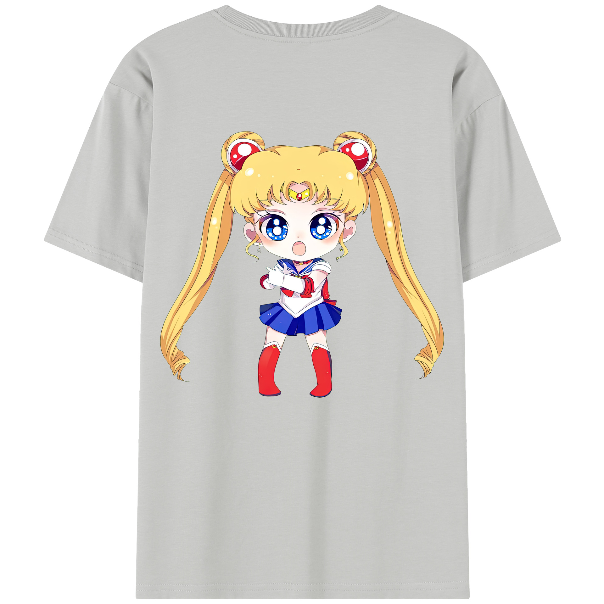 （画像用） 美少女戦士セーラームーン 月野 うさぎ つきの うさぎ Sailor Moon Tsukino Usagi レディース半袖Tシャツ(バックプリント)