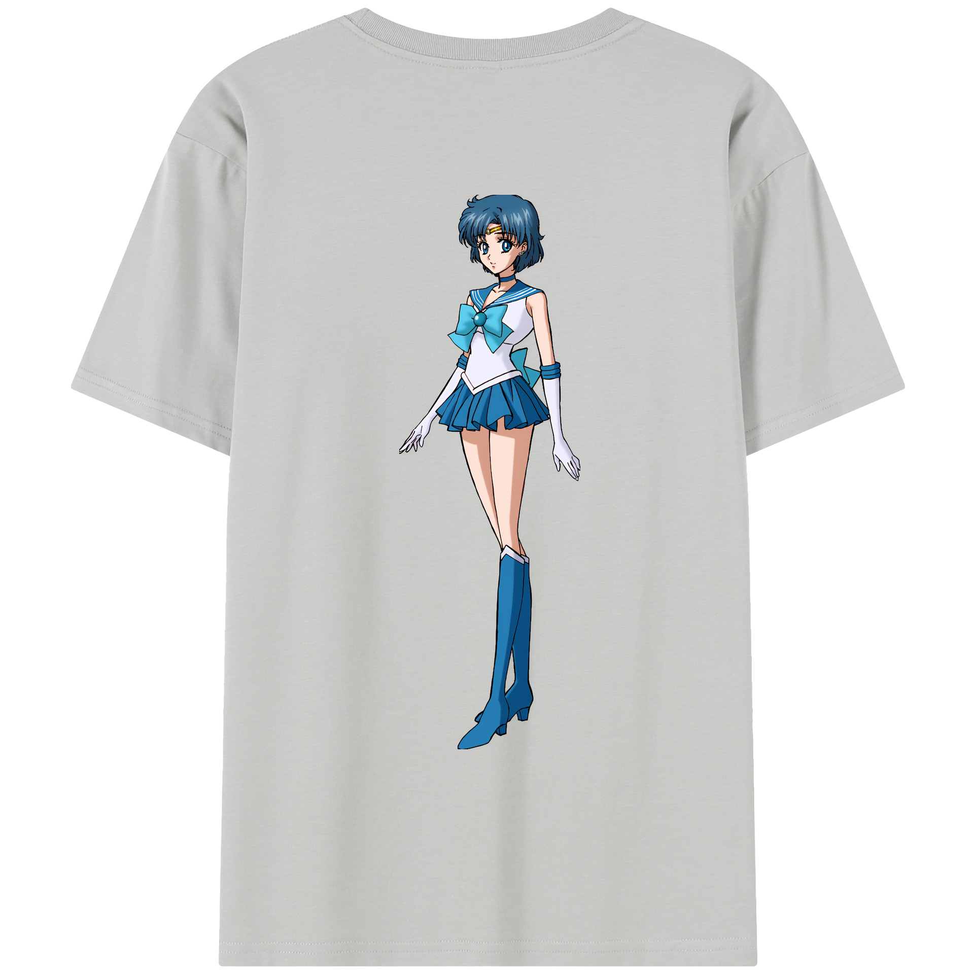 （画像用） 美少女戦士セーラームーン 水野 亜美 みずの あみ Sailor Moon Mizuno Ami レディース半袖Tシャツ(バックプリント)