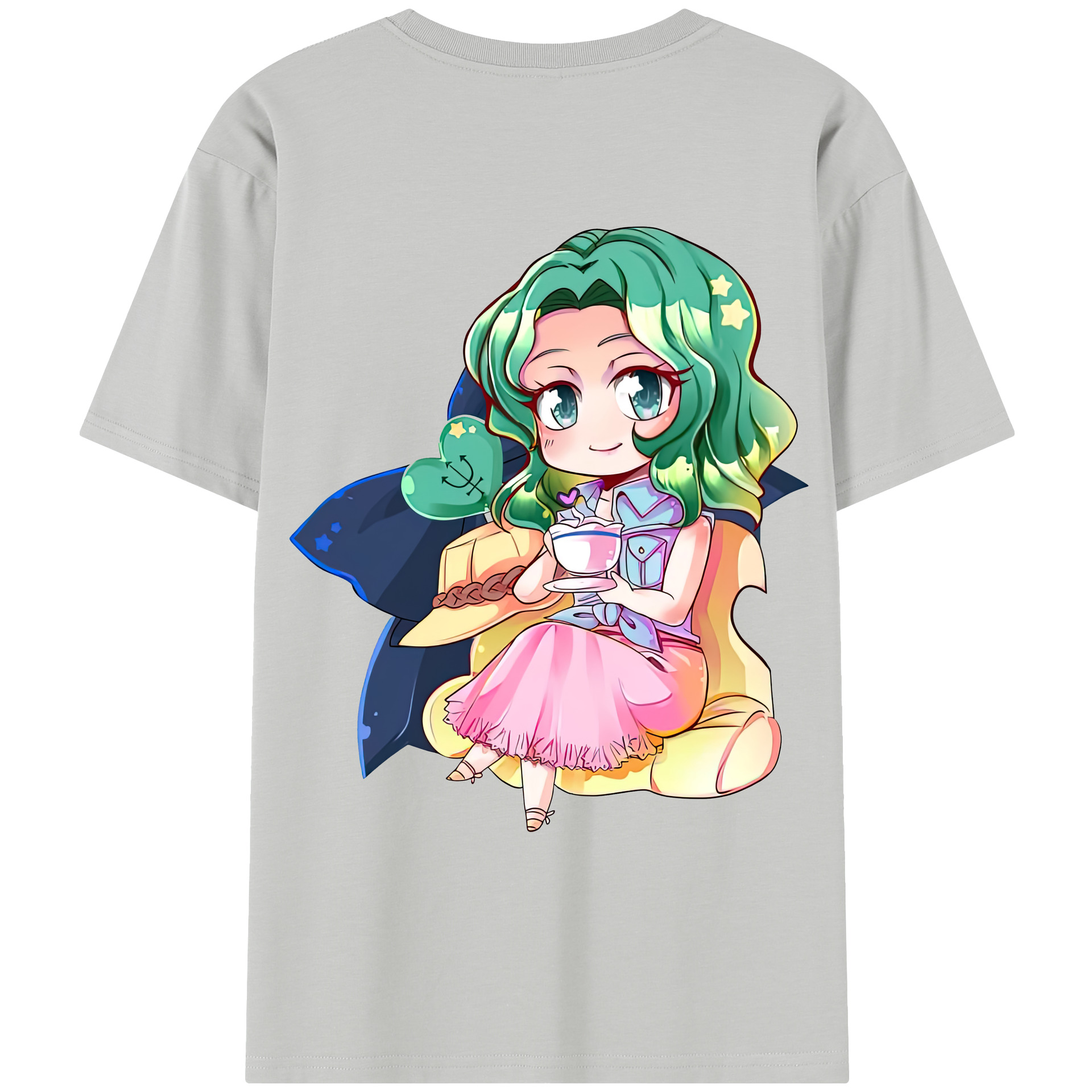 （画像用） 美少女戦士セーラームーン 海王 みちる（かいおう みちる） Sailor Moon Kaiou Michiru レディース半袖Tシャツ(バックプリント)