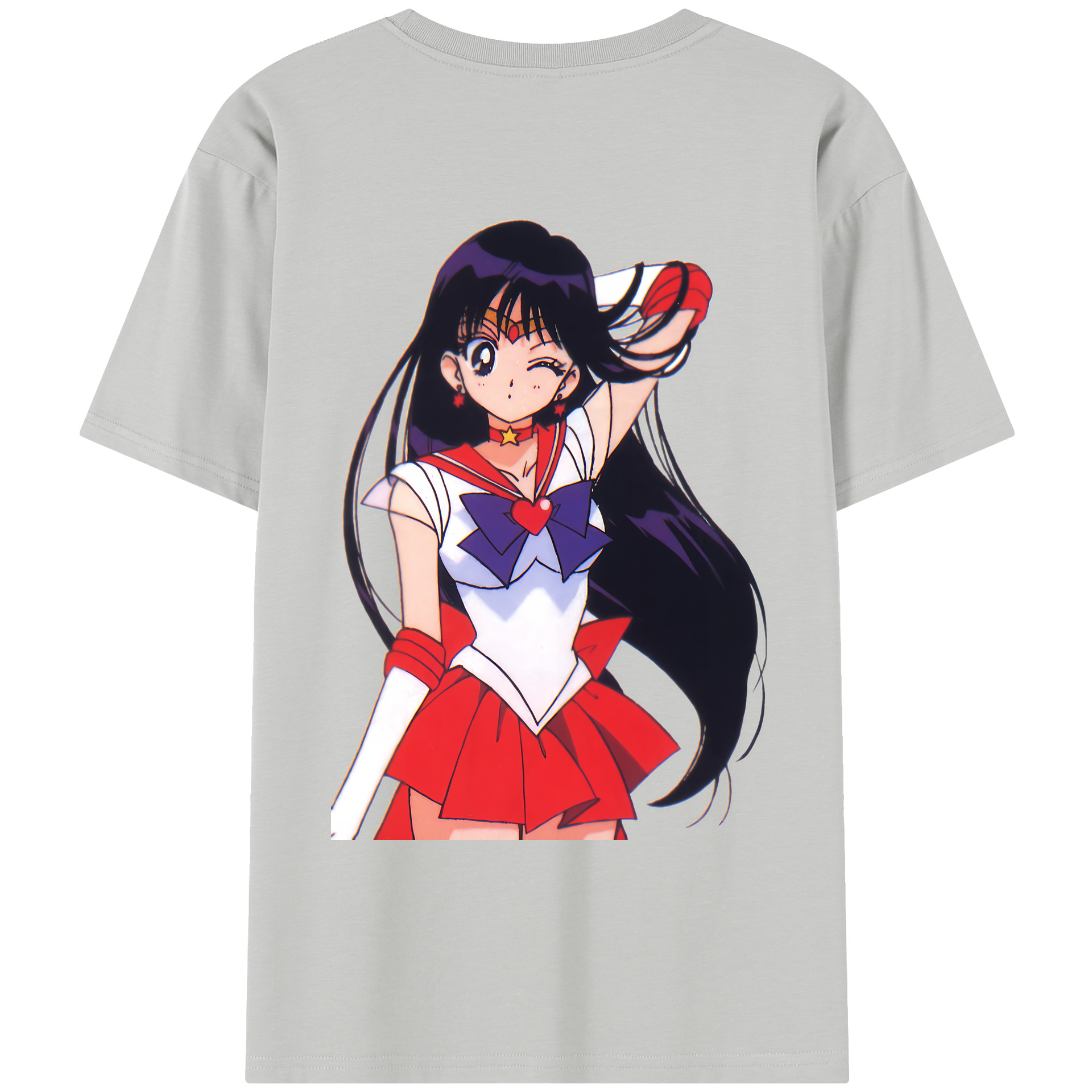 （画像用） 美少女戦士セーラームーン 火野レイ ひの レイ Sailor Moon Hino Rei （セーラーマーズ,Sailor Mars） レディース半袖Tシャツ(バックプリント)