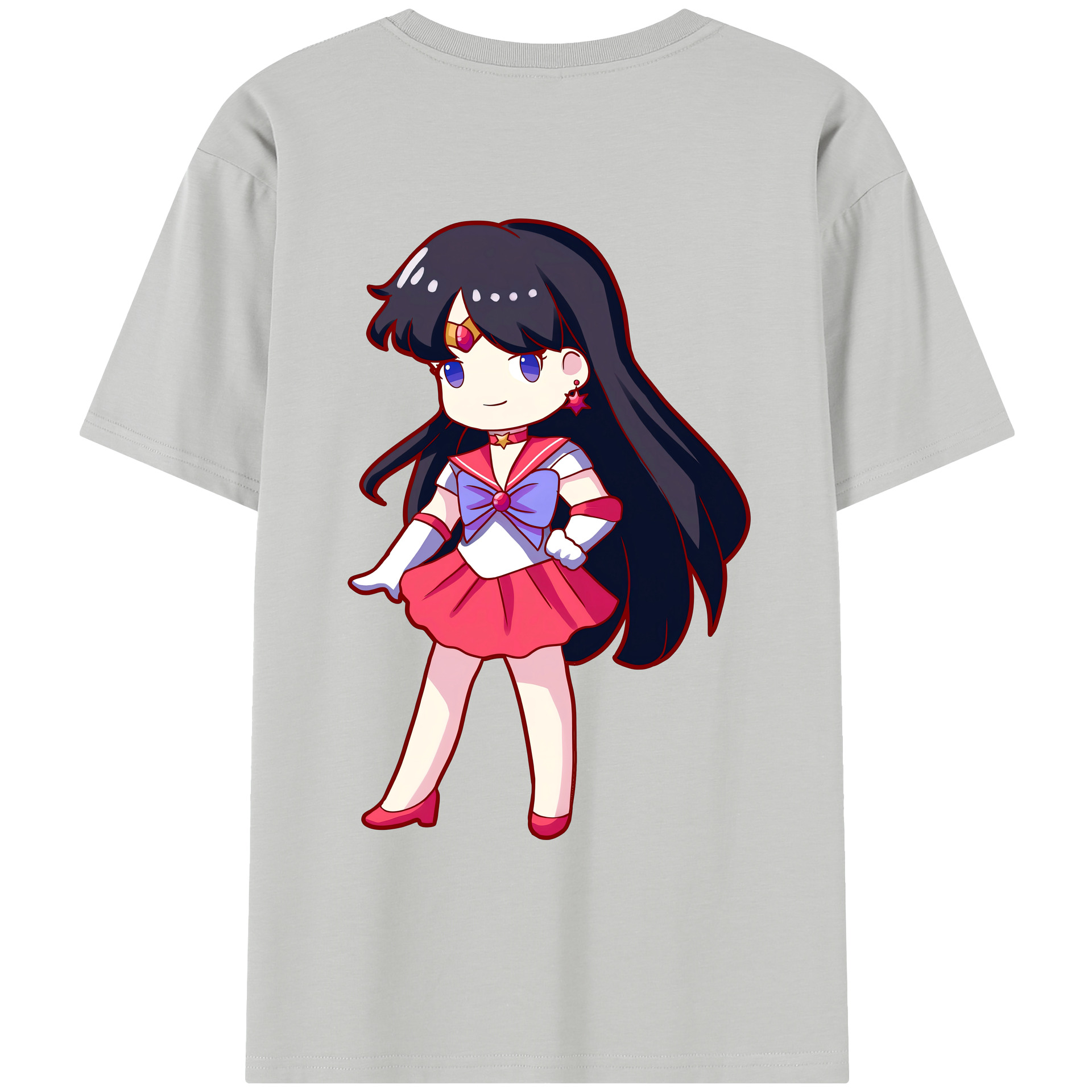 （画像用） 美少女戦士セーラームーン 火野レイ ひの レイ Sailor Moon Hino Rei （セーラーマーズ,Sailor Mars） レディース半袖Tシャツ(バックプリント)