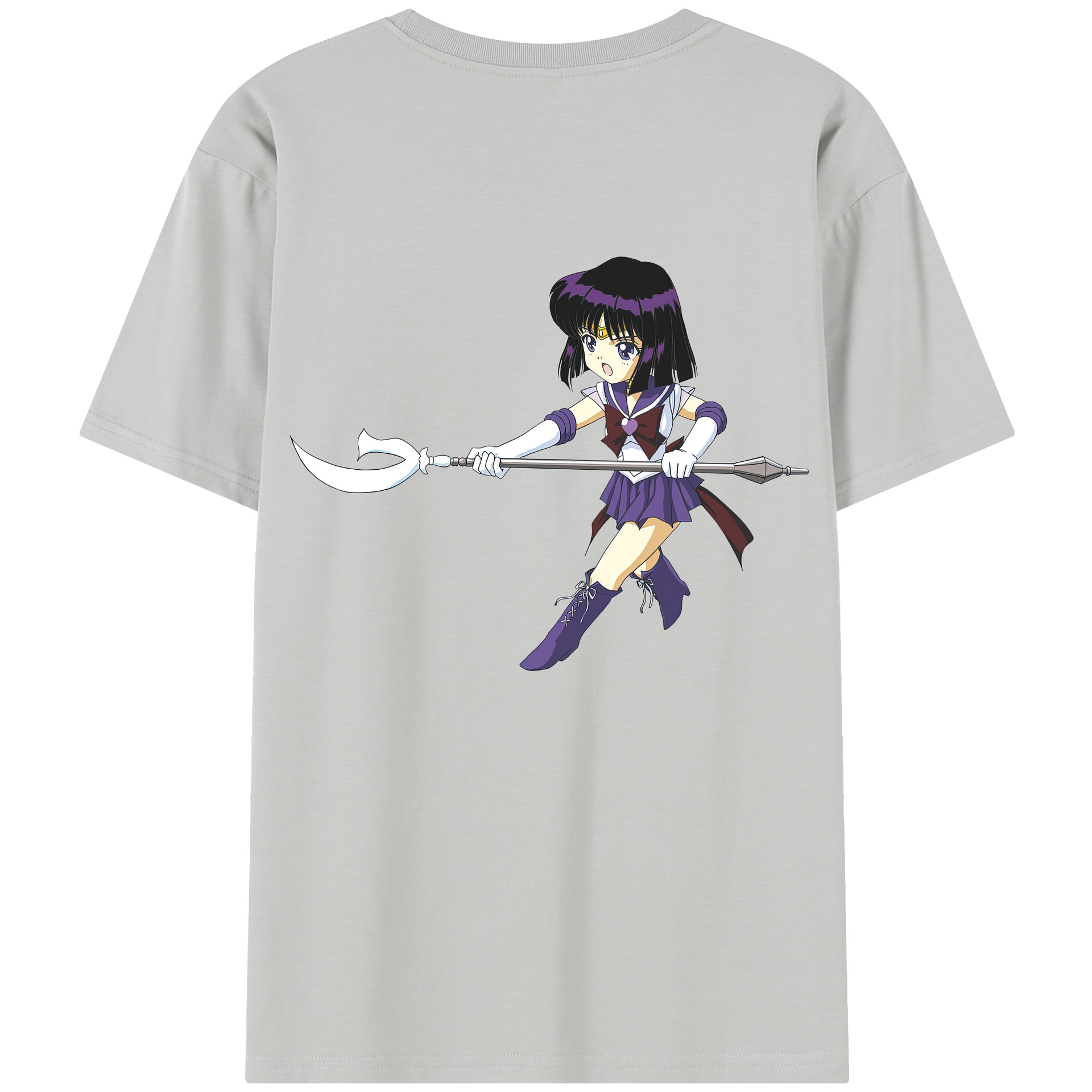 （画像用） 美少女戦士セーラームーン 土萠ほたる Sailor Moon Tomoe Hotaru （セーラーサターン；Sailor Saturn） レディース半袖Tシャツ(バックプリント)