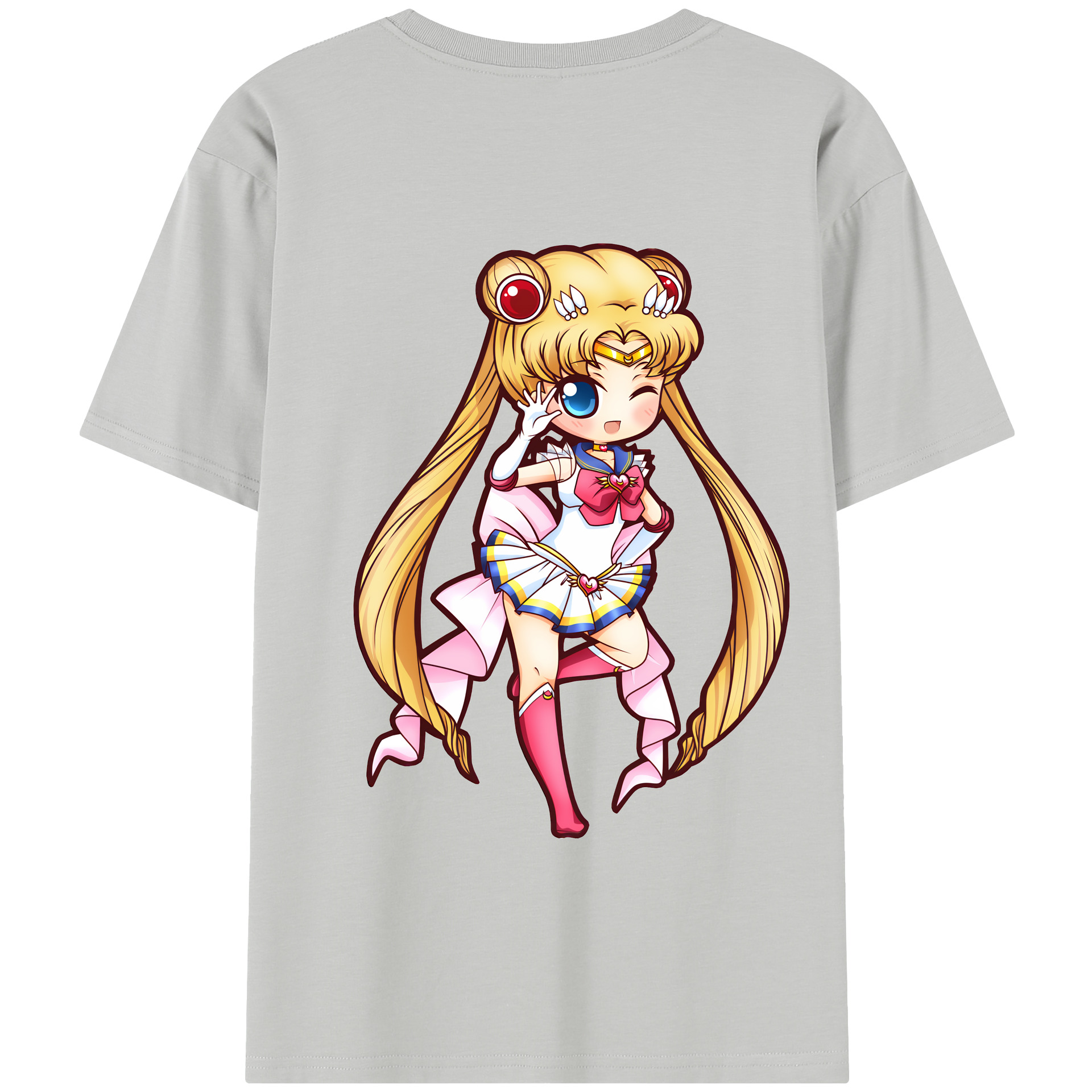 （画像用） 美少女戦士セーラームーン 月野 うさぎ つきの うさぎ Sailor Moon Tsukino Usagi レディース半袖Tシャツ(バックプリント)