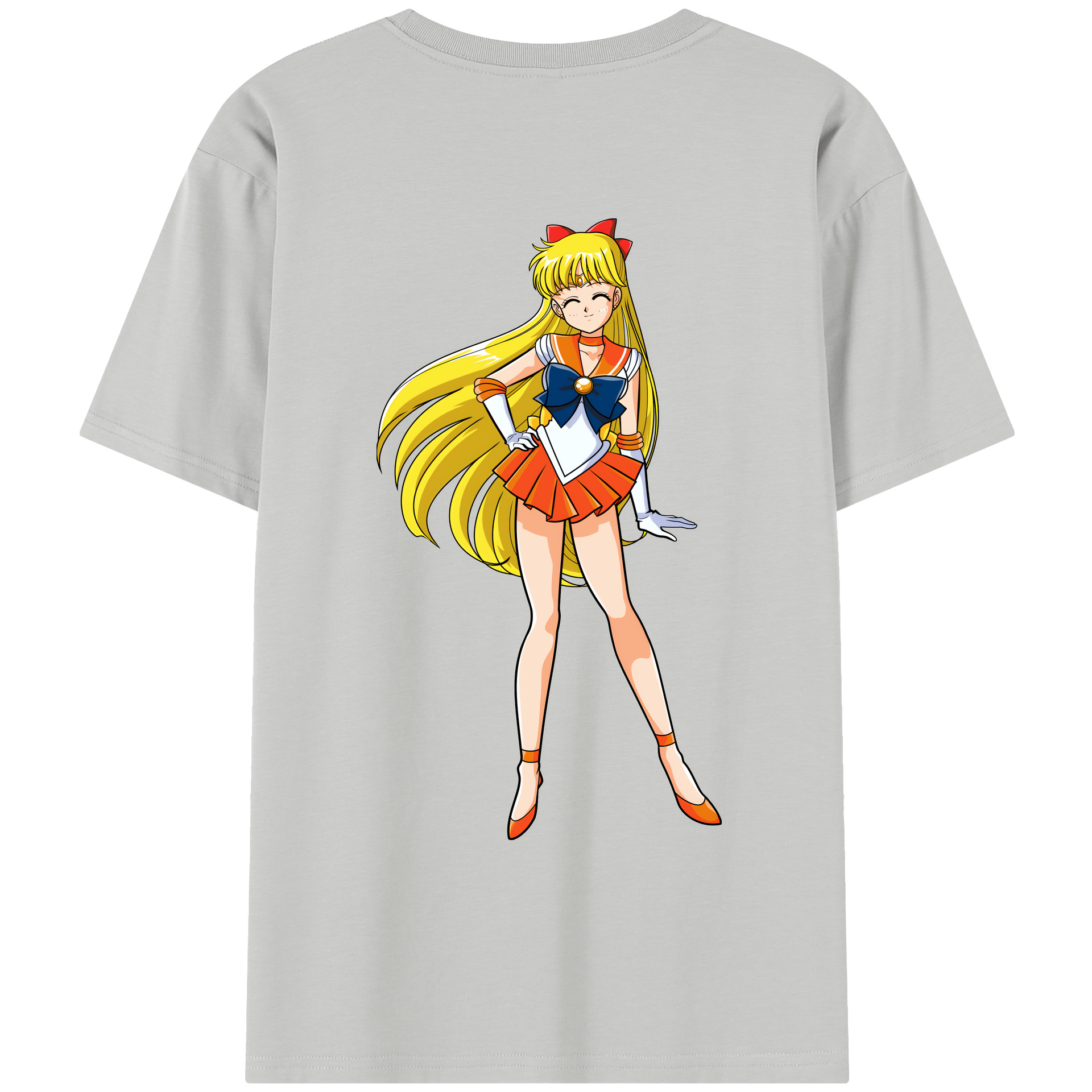 （画像用） 美少女戦士セーラームーン 愛野 美奈子 あいの みなこ Sailor Moon Aino Minako レディース半袖Tシャツ(バックプリント)