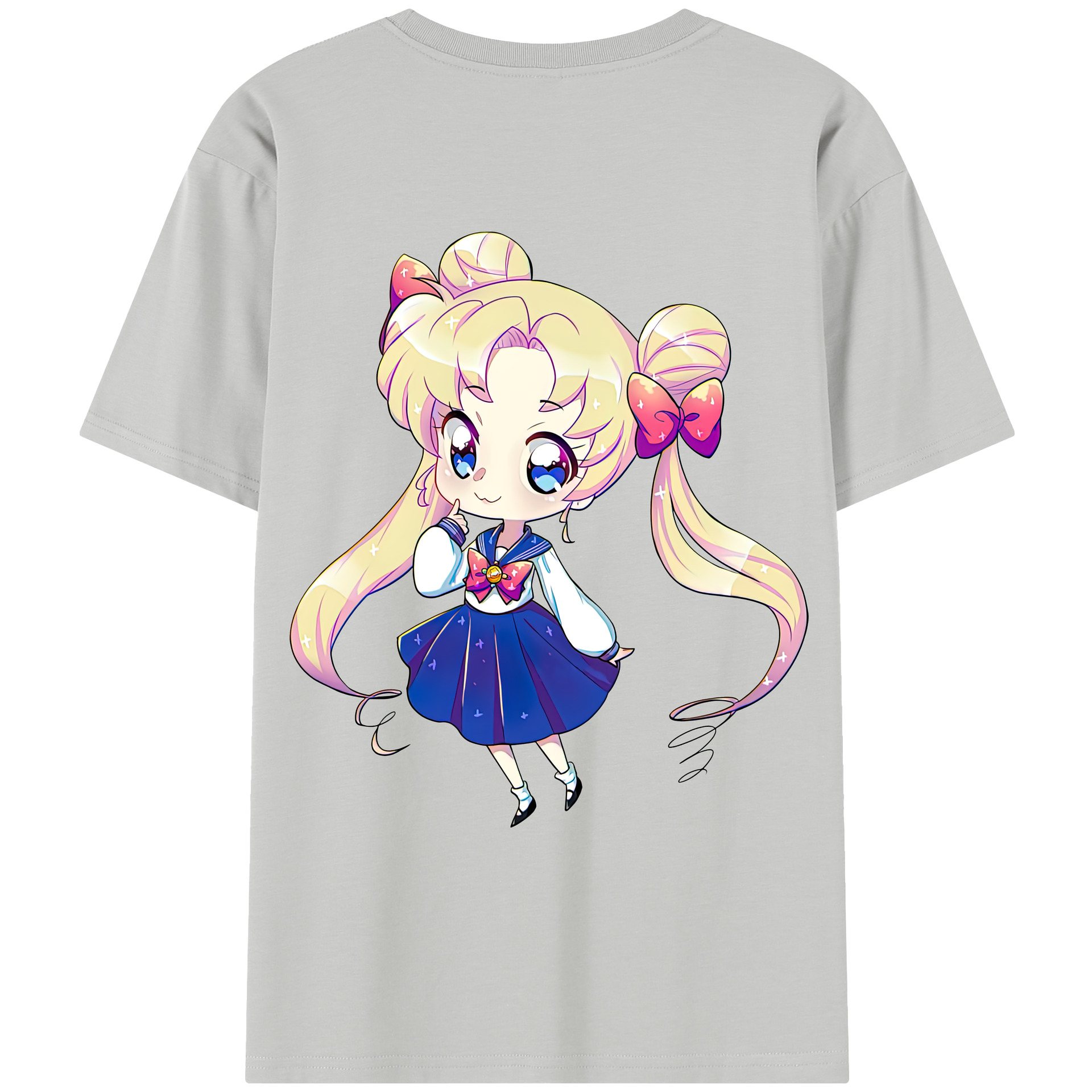 （画像用） 美少女戦士セーラームーン 月野 うさぎ つきの うさぎ Sailor Moon Tsukino Usagi レディース半袖Tシャツ(バックプリント)